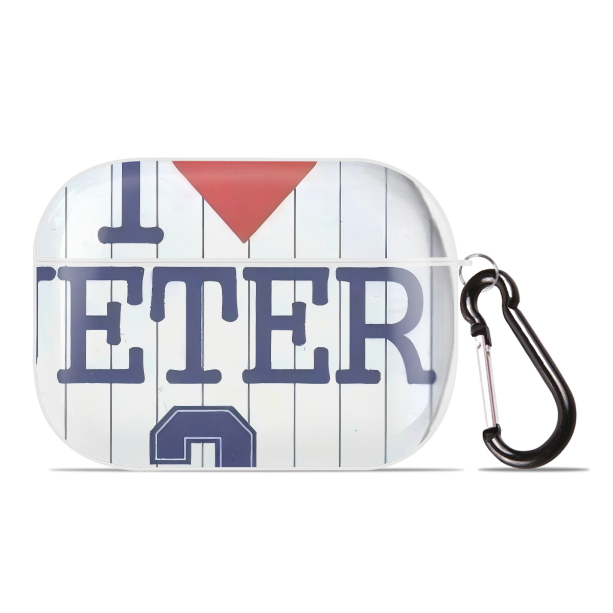 Derek Jeter 2 AirPods Pro Hard Case White With Keychain, Durable Flexible PC, Precise Cutouts, Anti-Fingerprint, Yellowing & Scratch Resistant, Full Protection, Washable