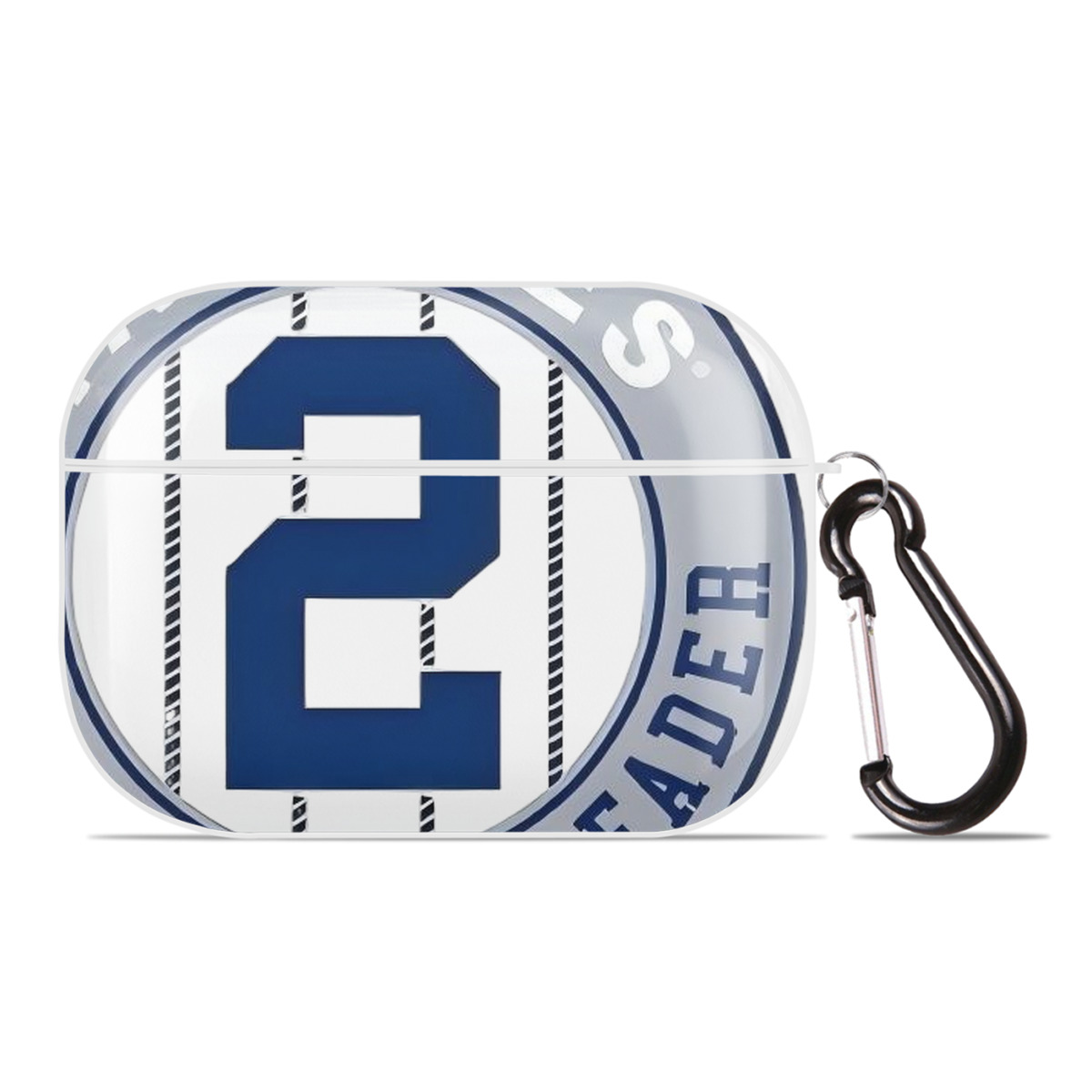 Derek Jeter 4 AirPods Pro Hard Case White With Keychain, Durable Flexible PC, Precise Cutouts, Anti-Fingerprint, Yellowing & Scratch Resistant, Full Protection, Washable