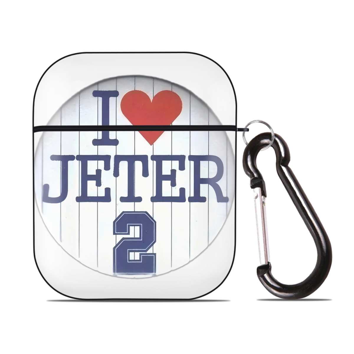 Derek Jeter 2 AirPods 2 Case Hard Shell Black, Flexible PC Material, Precise Cutouts, Full Protection, Anti-Fingerprint, Washable, Includes Keychain – Durable & Slim Design