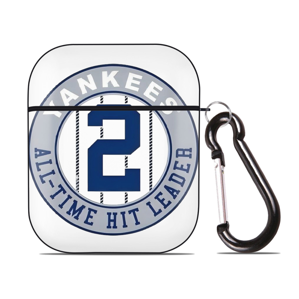 Derek Jeter 4 AirPods 2 Case Hard Shell Black, Flexible PC Material, Precise Cutouts, Full Protection, Anti-Fingerprint, Washable, Includes Keychain – Durable & Slim Design