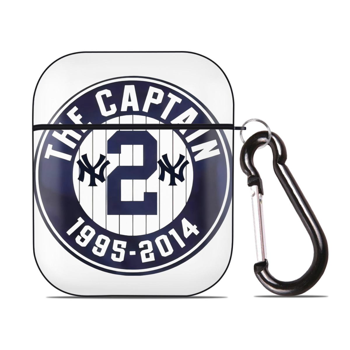 Derek Jeter 7 AirPods 2 Case Hard Shell Black, Flexible PC Material, Precise Cutouts, Full Protection, Anti-Fingerprint, Washable, Includes Keychain – Durable & Slim Design