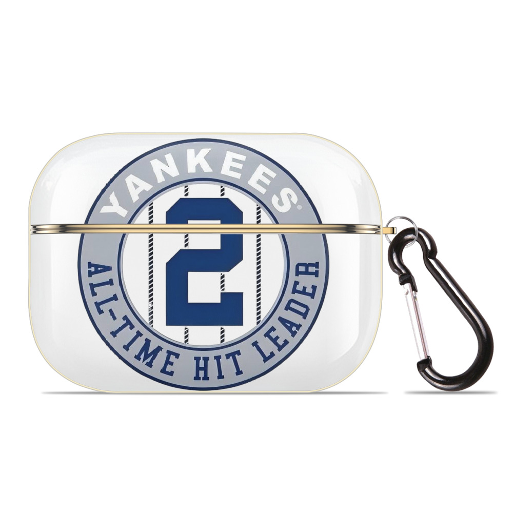 Derek Jeter 4 Luxury Gold AirPods Pro Case With Keychain, Flexible PC Material, Full Protection, Precise Cutouts, Anti-Fingerprint, Washable, Durable Design