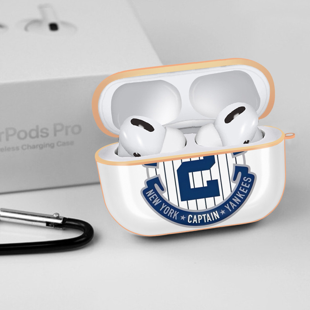 Derek Jeter 1 AirPods Pro Protective Case Rose Gold, Flexible PC Material, Precise Fit, Anti-Slip Cover, Full Protection, Fingerprint Resistant, Washable With Keychain