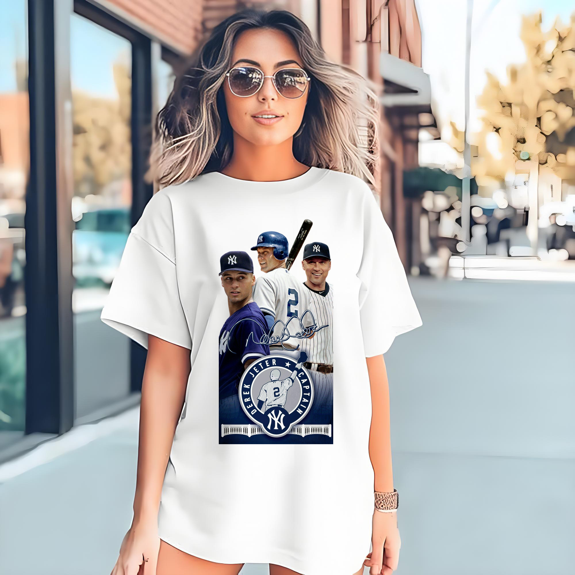 Derek Jeter 79 180g Cotton T-Shirt With Front Heat Transfer Print – Soft, Lightweight, Fitted Design – Comfortable Casual Wear For Sports & Everyday Use