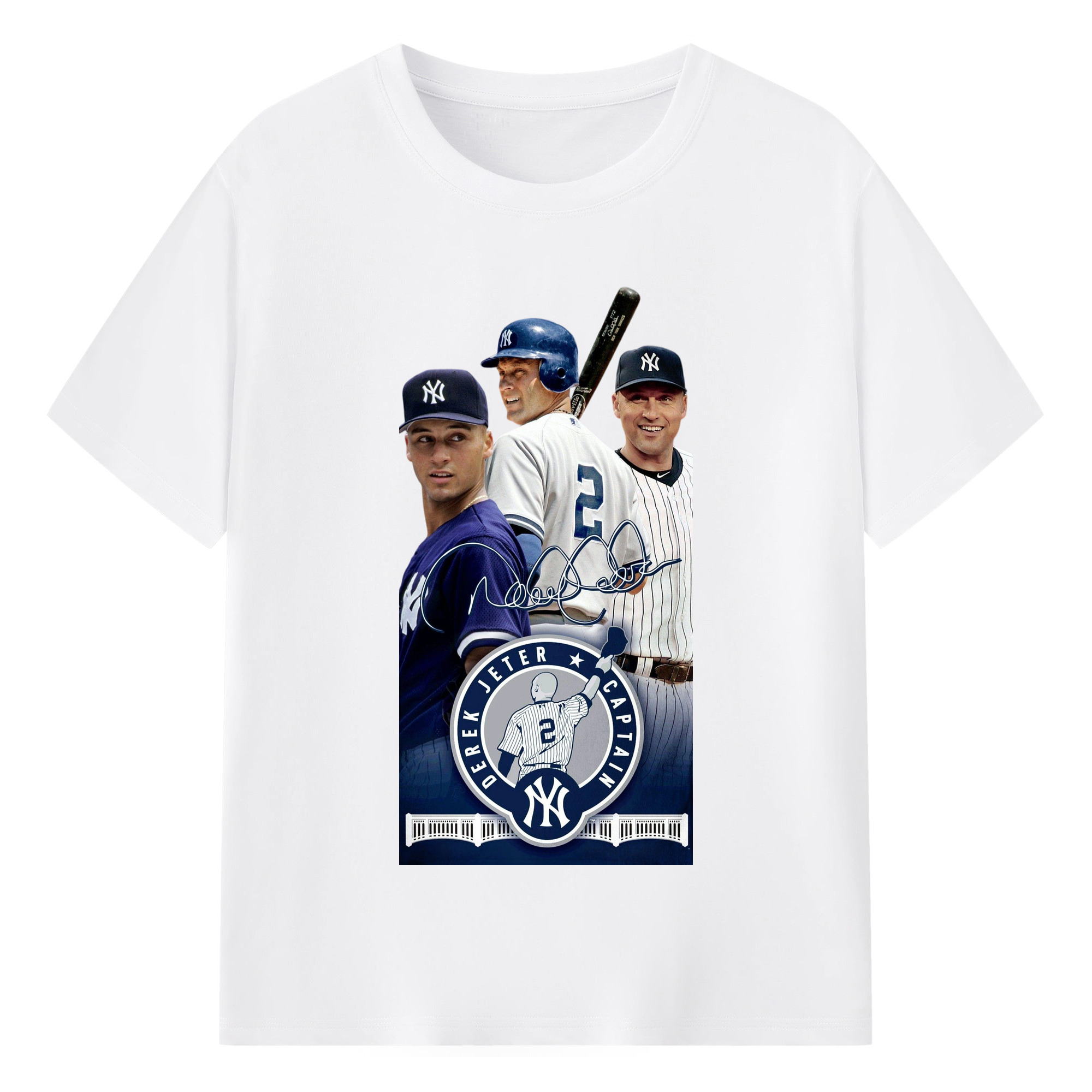 Derek Jeter 79 Combed Cotton T-Shirt 180g With Front Heat Transfer Print – Soft, Lightweight, Fitted Design – Stylish Casual Wear For Sports & Everyday Use