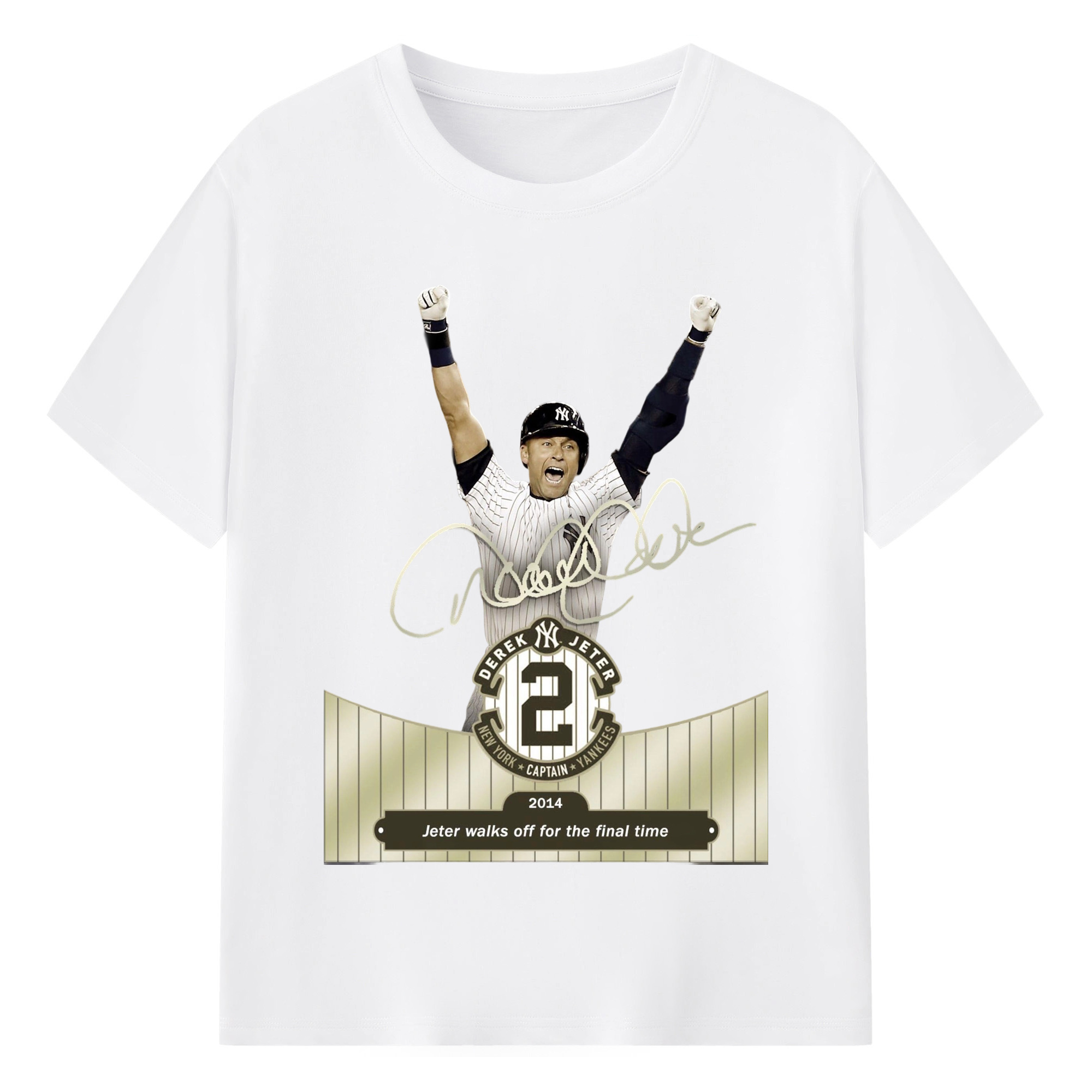 Derek Jeter 81 Combed Cotton T-Shirt 180g With Front Heat Transfer Print – Soft, Lightweight, Fitted Design – Stylish Casual Wear For Sports & Everyday Use