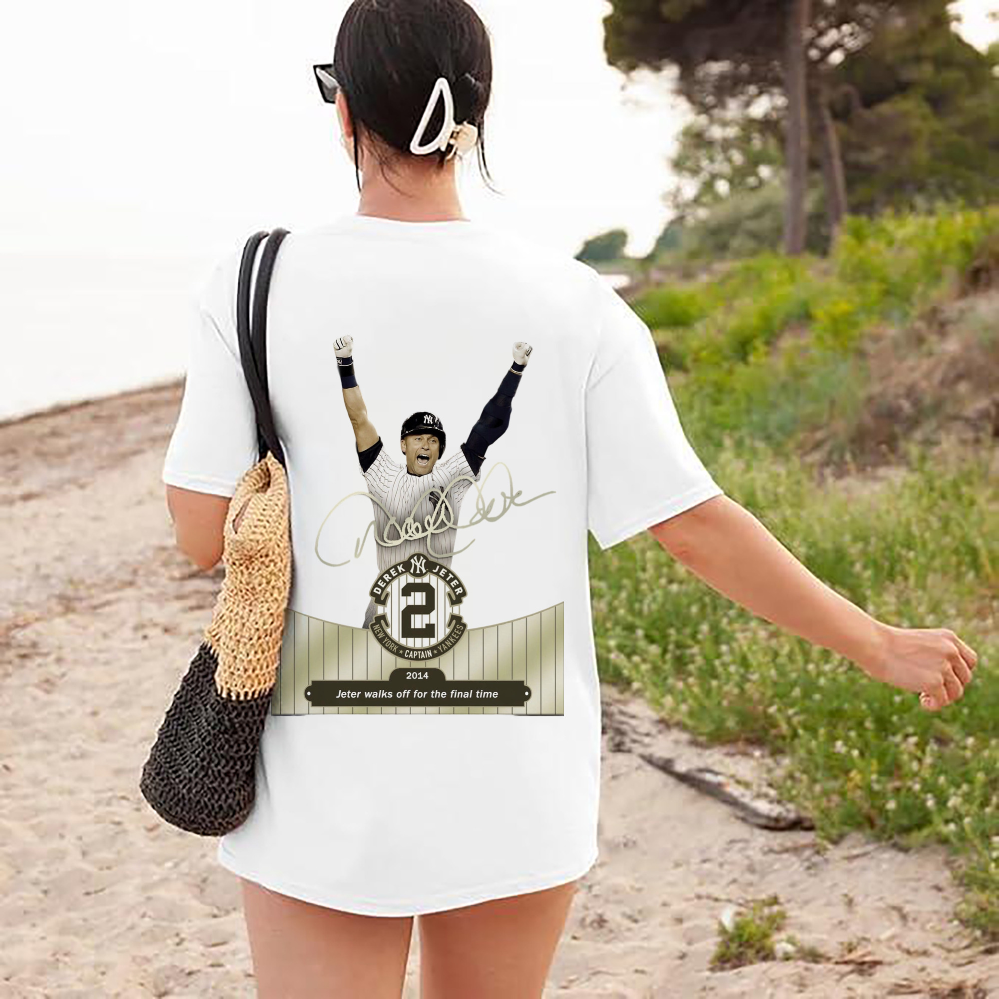 Derek Jeter 81 180g Combed Cotton T-Shirt With Back Heat Transfer Print – Soft, Lightweight, Fitted Design – Stylish Casual Wear For Sports & Everyday Use