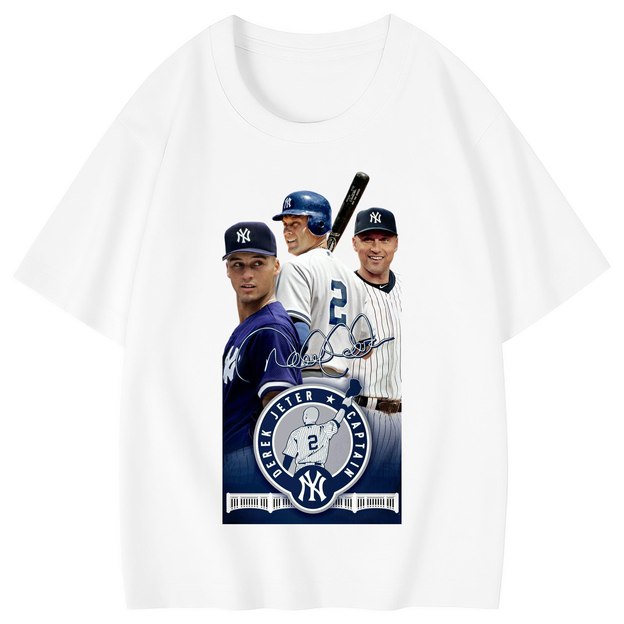 Derek Jeter 79 Combed Cotton Kids T-Shirt 180g With Front Heat Transfer Print – Soft, Lightweight, Side-Seamed Design – Stylish And Comfortable Casual Wear For Everyday Activities