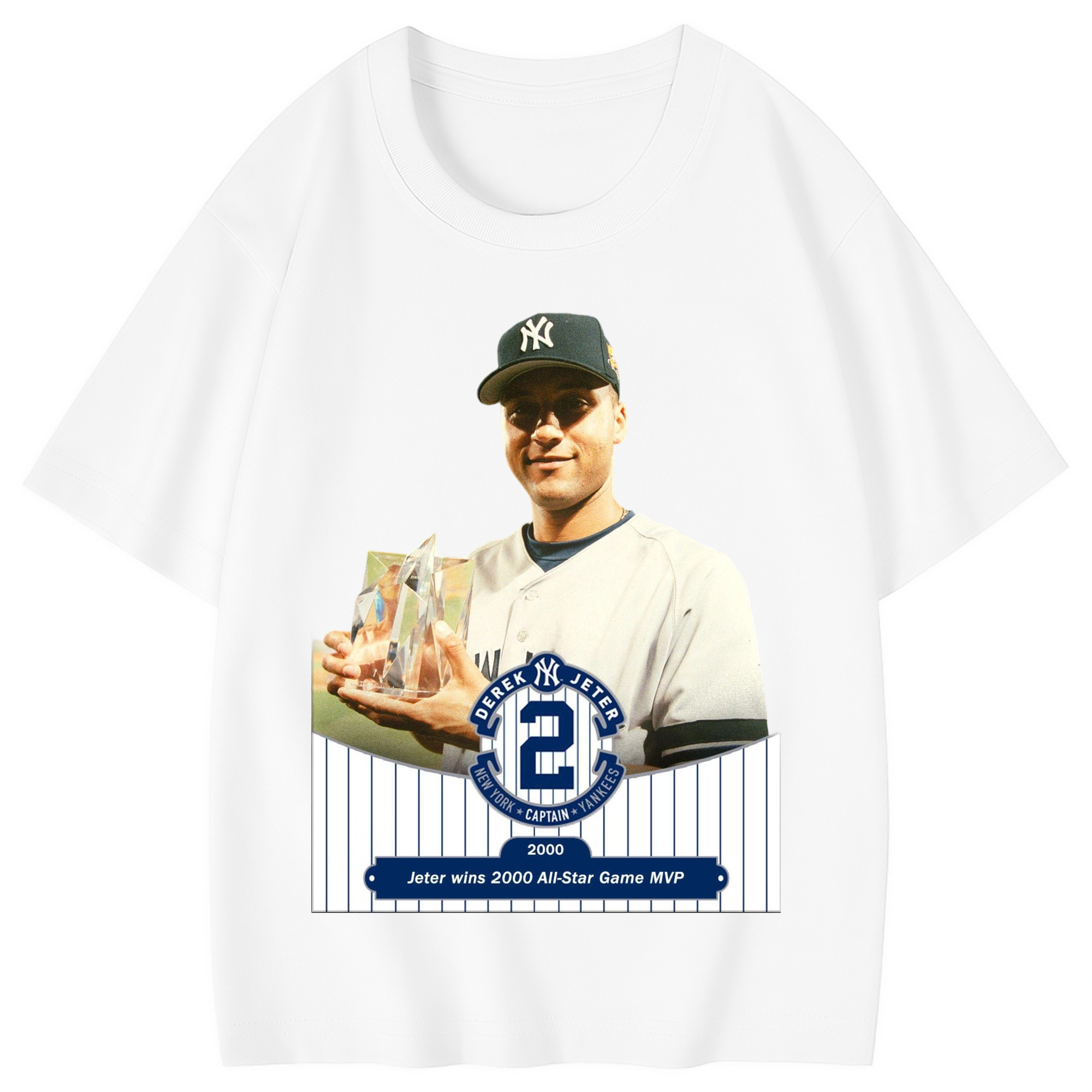 Derek Jeter 80 Combed Cotton Kids T-Shirt 180g With Front Heat Transfer Print – Soft, Lightweight, Side-Seamed Design – Stylish And Comfortable Casual Wear For Everyday Activities