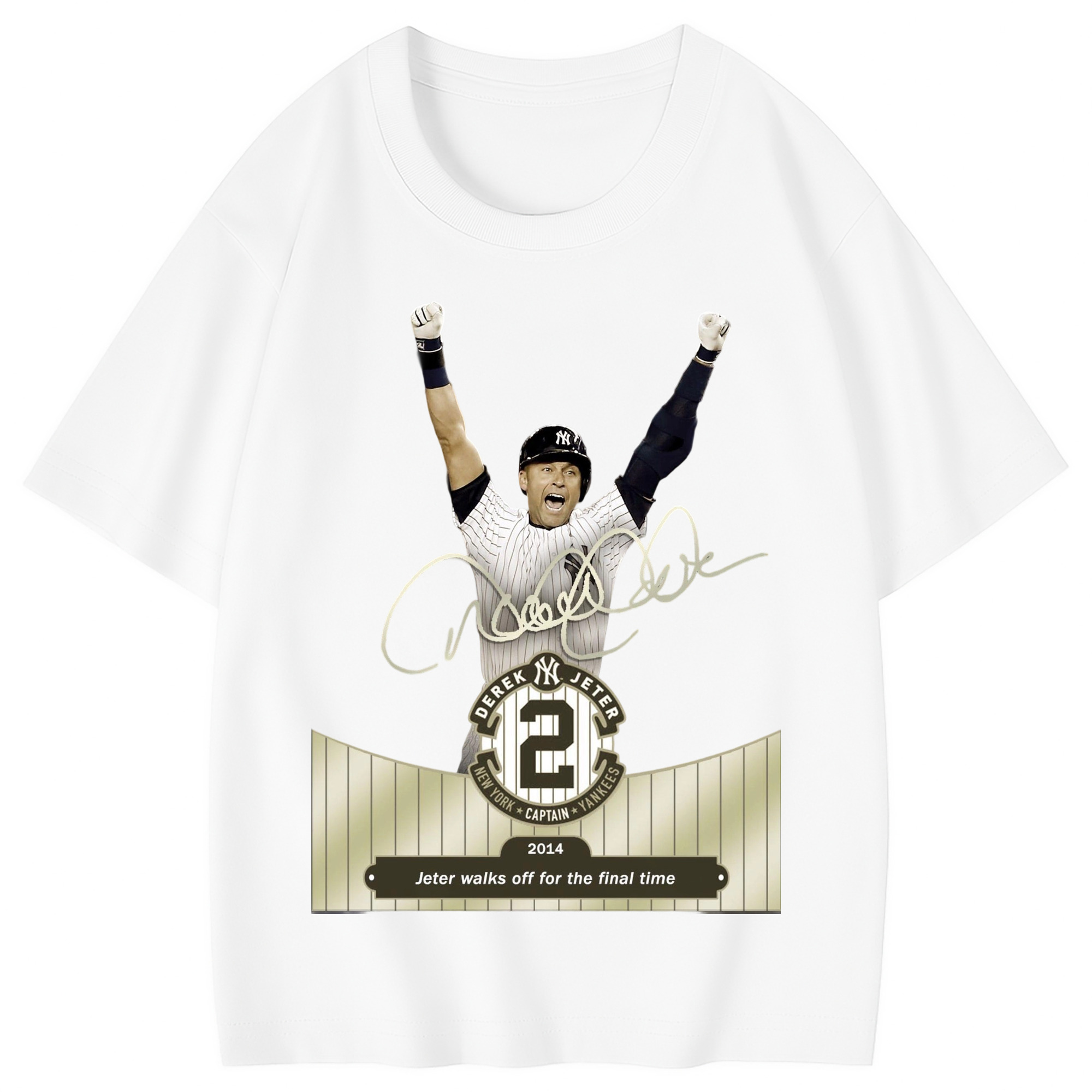 Derek Jeter 81 Combed Cotton Kids T-Shirt 180g With Front Heat Transfer Print – Soft, Lightweight, Side-Seamed Design – Stylish And Comfortable Casual Wear For Everyday Activities
