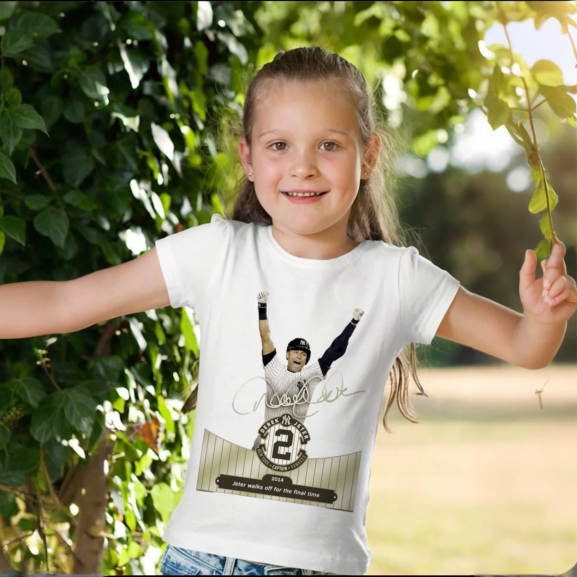 Derek Jeter 81 Combed Cotton Kids T-Shirt 180g With Front Heat Transfer Print – Soft, Lightweight, Side-Seamed Design – Stylish And Comfortable Casual Wear For Everyday Activities