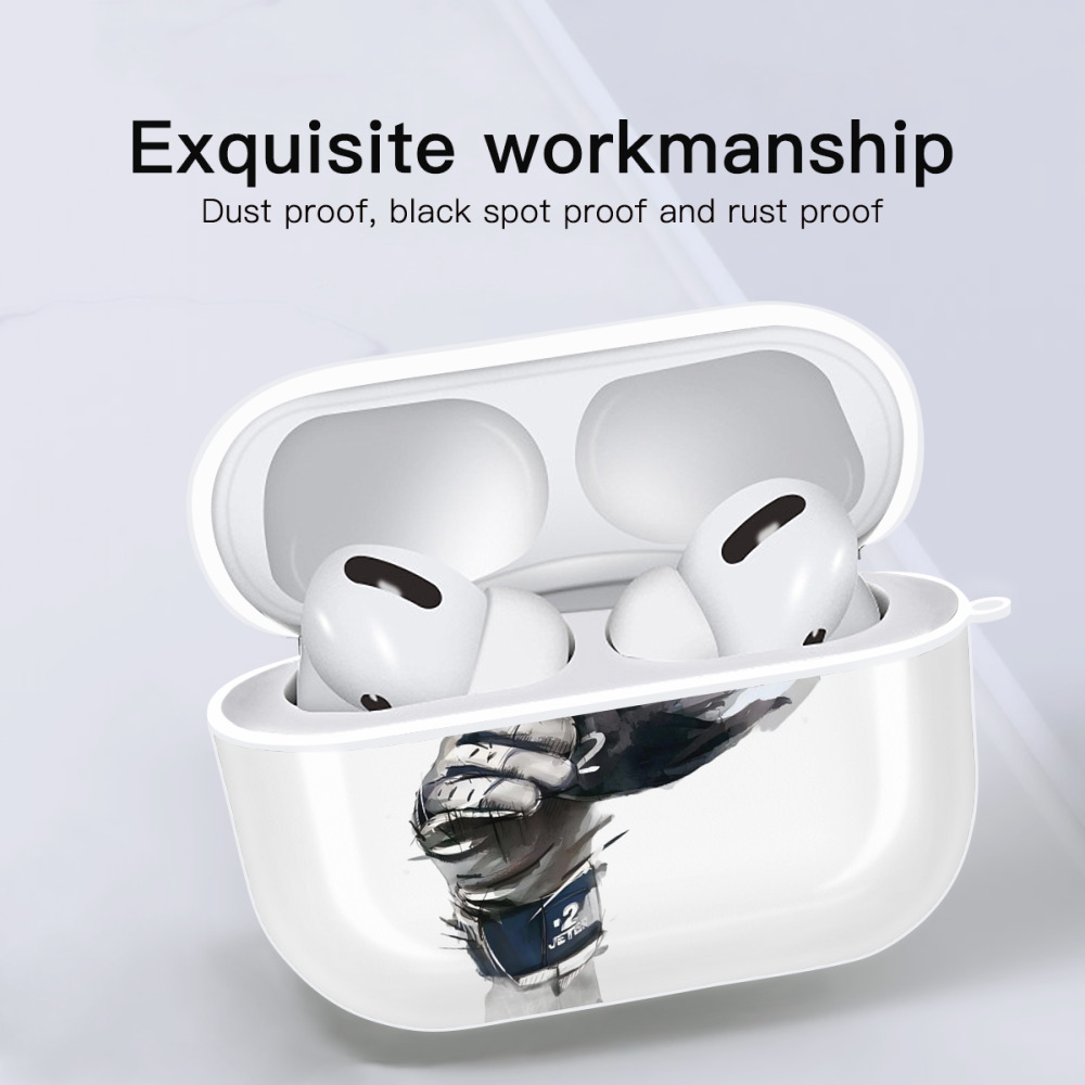 Derek Jeter 76 AirPods Pro Hard Case White With Keychain, Durable Flexible PC, Precise Cutouts, Anti-Fingerprint, Yellowing & Scratch Resistant, Full Protection, Washable