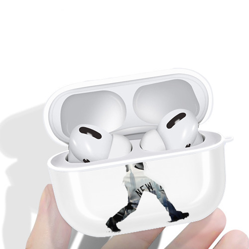 Derek Jeter 83 AirPods Pro Hard Case White With Keychain, Durable Flexible PC, Precise Cutouts, Anti-Fingerprint, Yellowing & Scratch Resistant, Full Protection, Washable