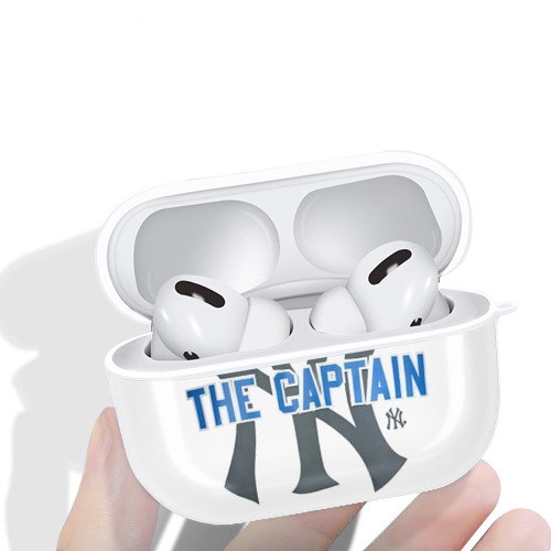 Derek Jeter 84 AirPods Pro Hard Case White With Keychain, Durable Flexible PC, Precise Cutouts, Anti-Fingerprint, Yellowing & Scratch Resistant, Full Protection, Washable