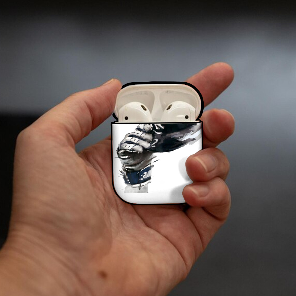 Derek Jeter 76 AirPods 2 Case Hard Shell Black, Flexible PC Material, Precise Cutouts, Full Protection, Anti-Fingerprint, Washable, Includes Keychain – Durable & Slim Design