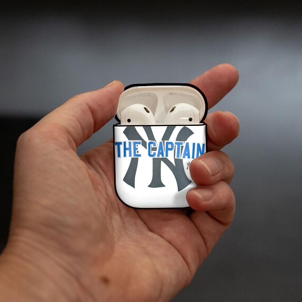 Derek Jeter 84 AirPods 2 Case Hard Shell Black, Flexible PC Material, Precise Cutouts, Full Protection, Anti-Fingerprint, Washable, Includes Keychain – Durable & Slim Design