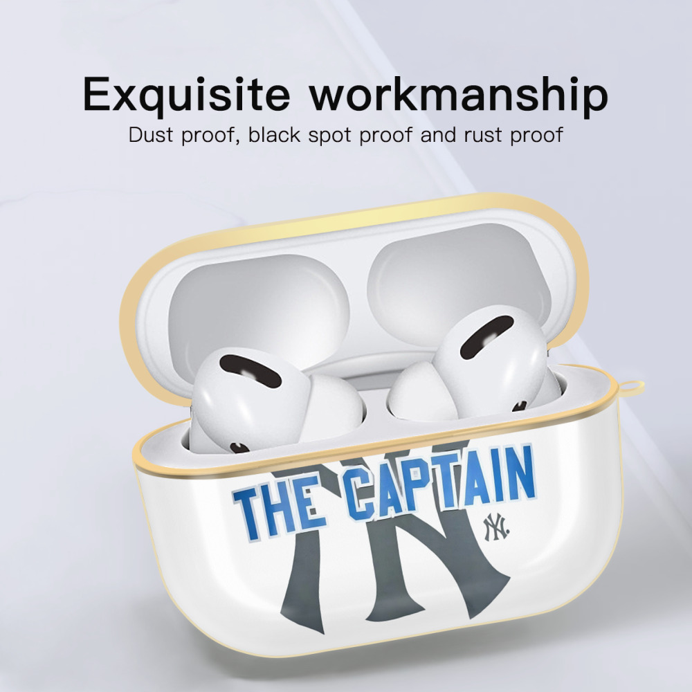 Derek Jeter 84 Luxury Gold AirPods Pro Case With Keychain, Flexible PC Material, Full Protection, Precise Cutouts, Anti-Fingerprint, Washable, Durable Design