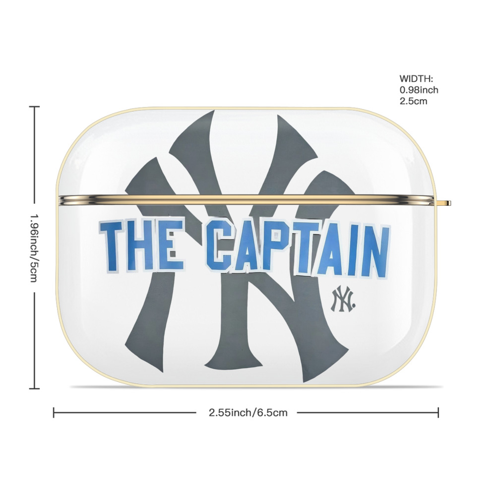 Derek Jeter 84 Luxury Gold AirPods Pro Case With Keychain, Flexible PC Material, Full Protection, Precise Cutouts, Anti-Fingerprint, Washable, Durable Design