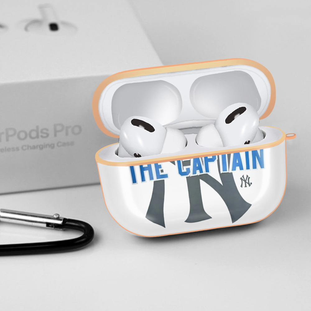 Derek Jeter 84 AirPods Pro Protective Case Rose Gold, Flexible PC Material, Precise Fit, Anti-Slip Cover, Full Protection, Fingerprint Resistant, Washable With Keychain