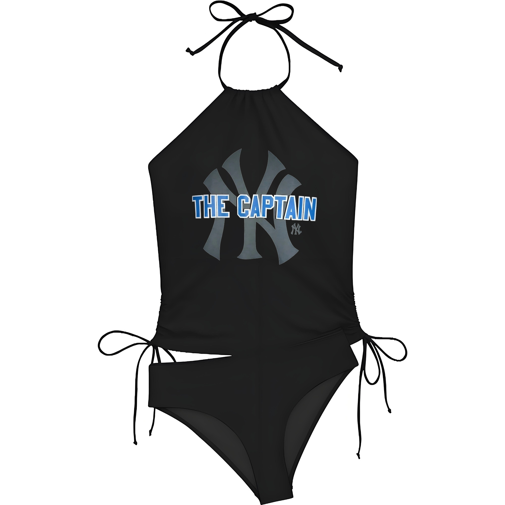 Derek Jeter 84 Women's Heat Transfer Printed Two-Piece Bikini Set – Sexy One-Shoulder Top & Triangle Bottom, Soft Nylon-Spandex, Perfect for Beach, Pool & Vacation