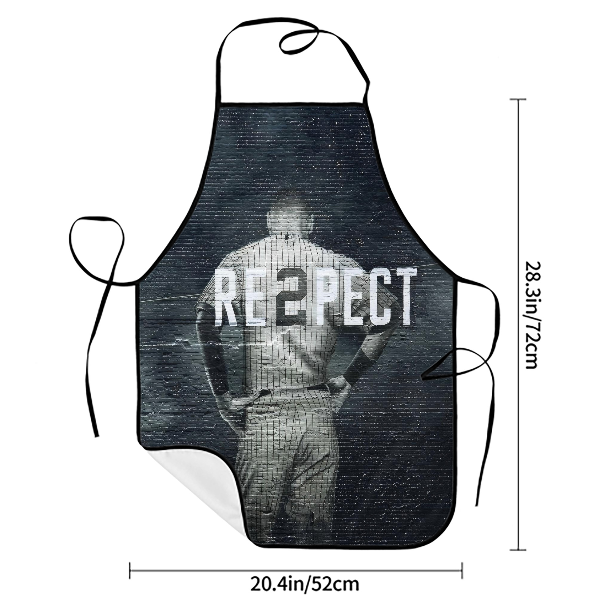 Derek Jeter 48 Stain-Resistant Polyester Apron With Pocket – Full Print, Waterproof, Anti-Wrinkle, Anti-Pilling – Ideal For Kitchen, BBQ, Restaurant, Salon & More