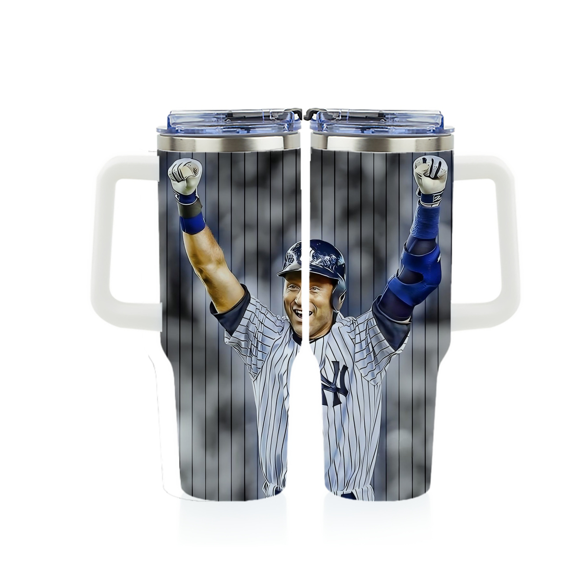 Derek Jeter 45 40oz Full Wrap Car Tumbler – Durable Stainless Steel Travel Mug With Vibrant UV Print – Double Wall Insulated, Fits Most Car Cup Holders
