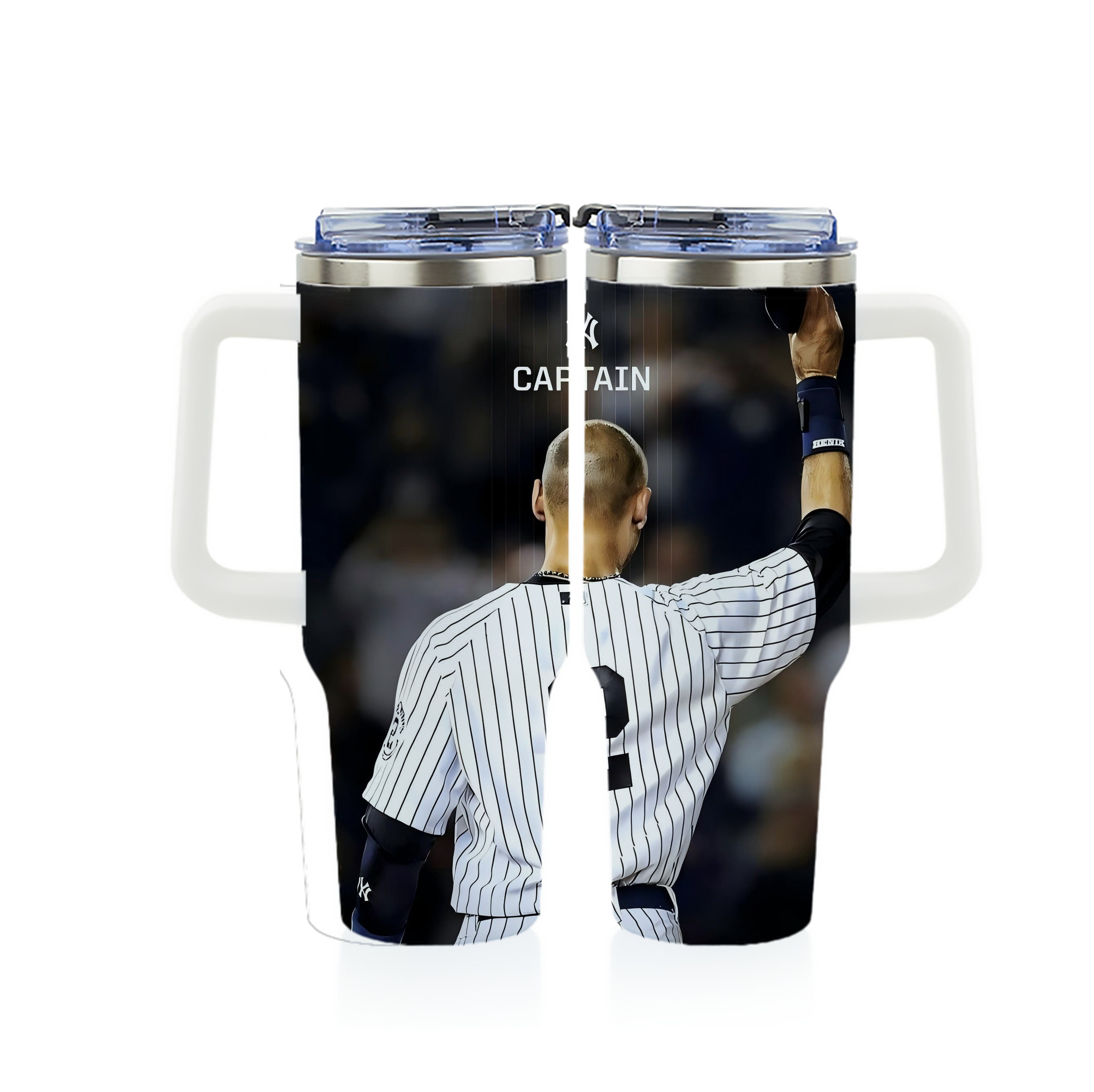 Derek Jeter 56 40oz Full Wrap Car Tumbler – Durable Stainless Steel Travel Mug With Vibrant UV Print – Double Wall Insulated, Fits Most Car Cup Holders