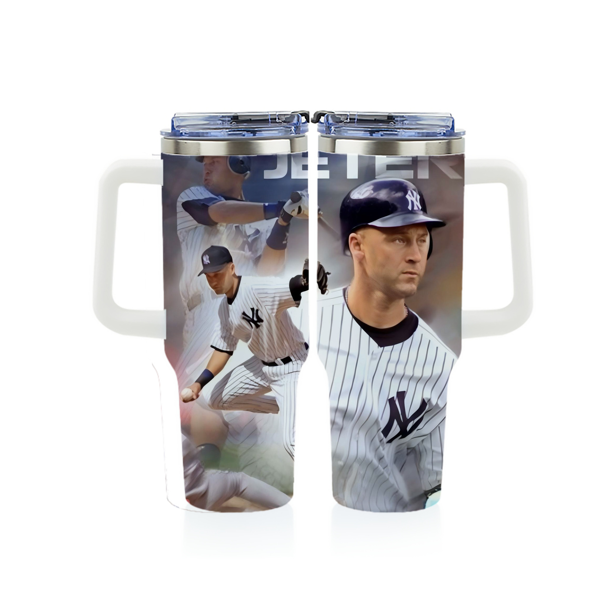 Derek Jeter 60 40oz Full Wrap Car Tumbler – Durable Stainless Steel Travel Mug With Vibrant UV Print – Double Wall Insulated, Fits Most Car Cup Holders