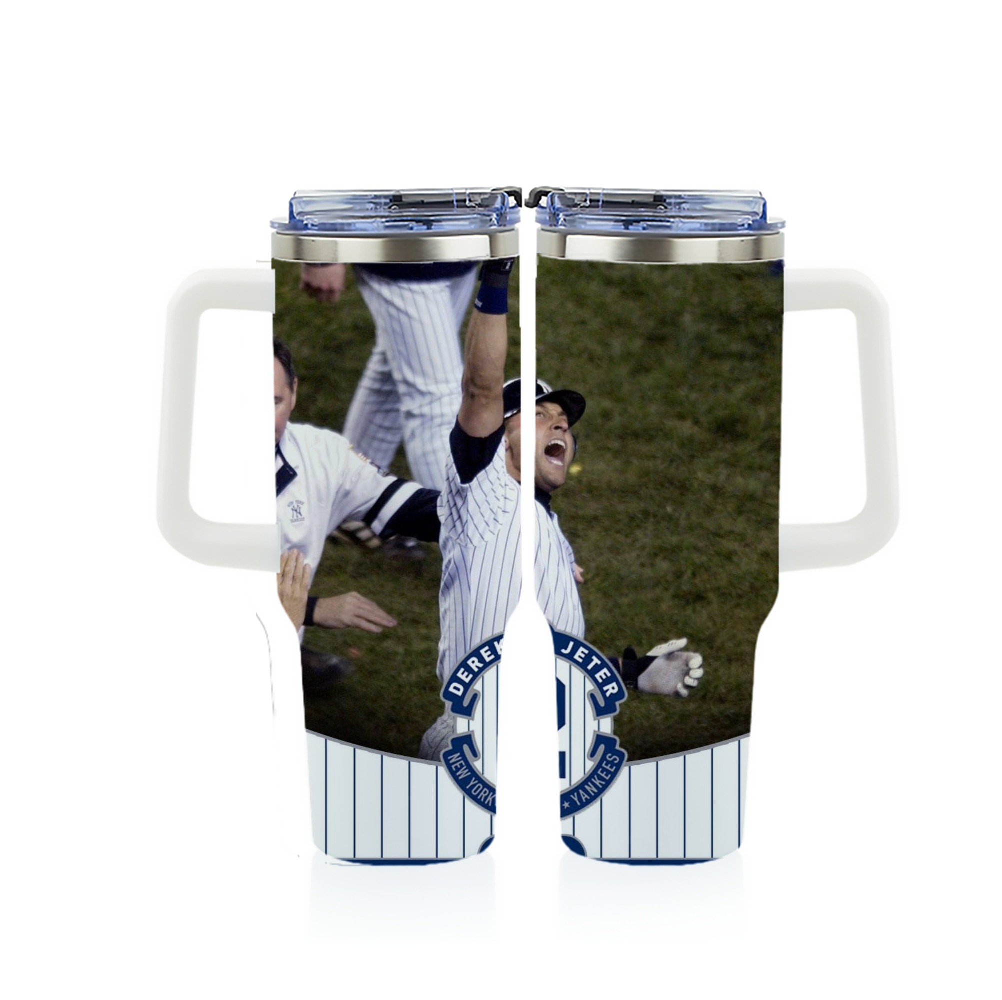 Derek Jeter 87 40oz Full Wrap Car Tumbler – Durable Stainless Steel Travel Mug With Vibrant UV Print – Double Wall Insulated, Fits Most Car Cup Holders