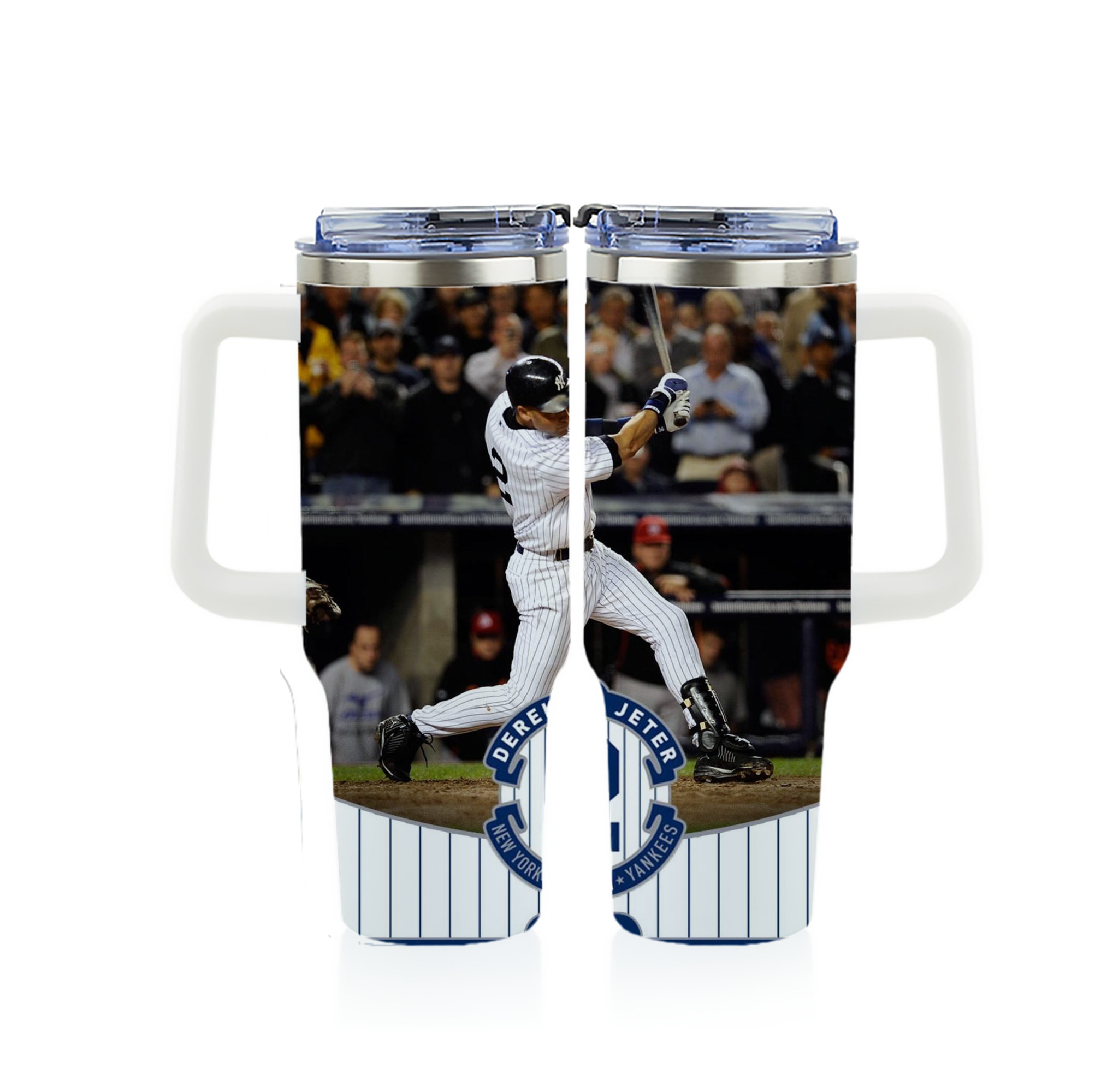 Derek Jeter 88 40oz Full Wrap Car Tumbler – Durable Stainless Steel Travel Mug With Vibrant UV Print – Double Wall Insulated, Fits Most Car Cup Holders