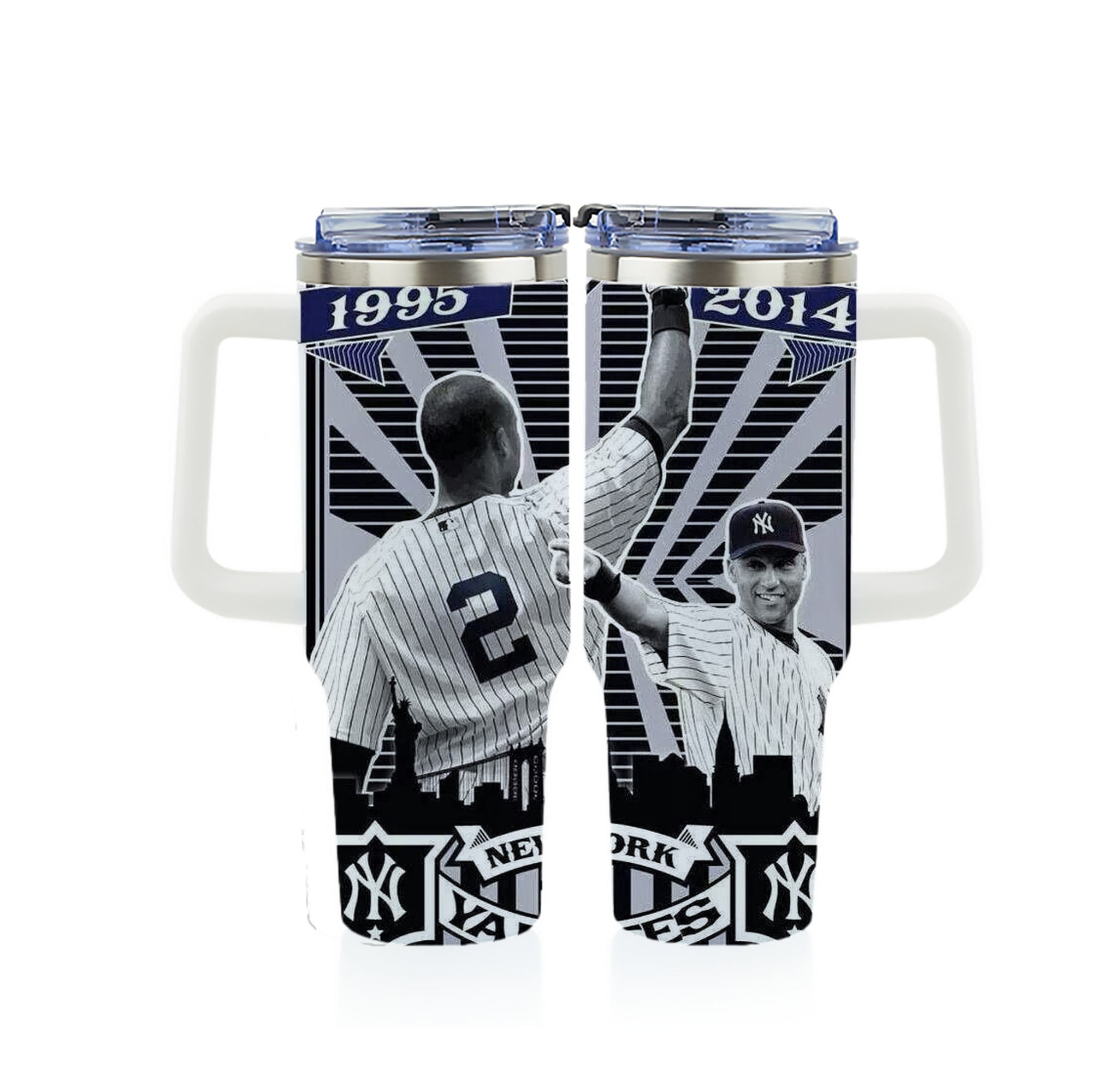 Derek Jeter 89 40oz Full Wrap Car Tumbler – Durable Stainless Steel Travel Mug With Vibrant UV Print – Double Wall Insulated, Fits Most Car Cup Holders