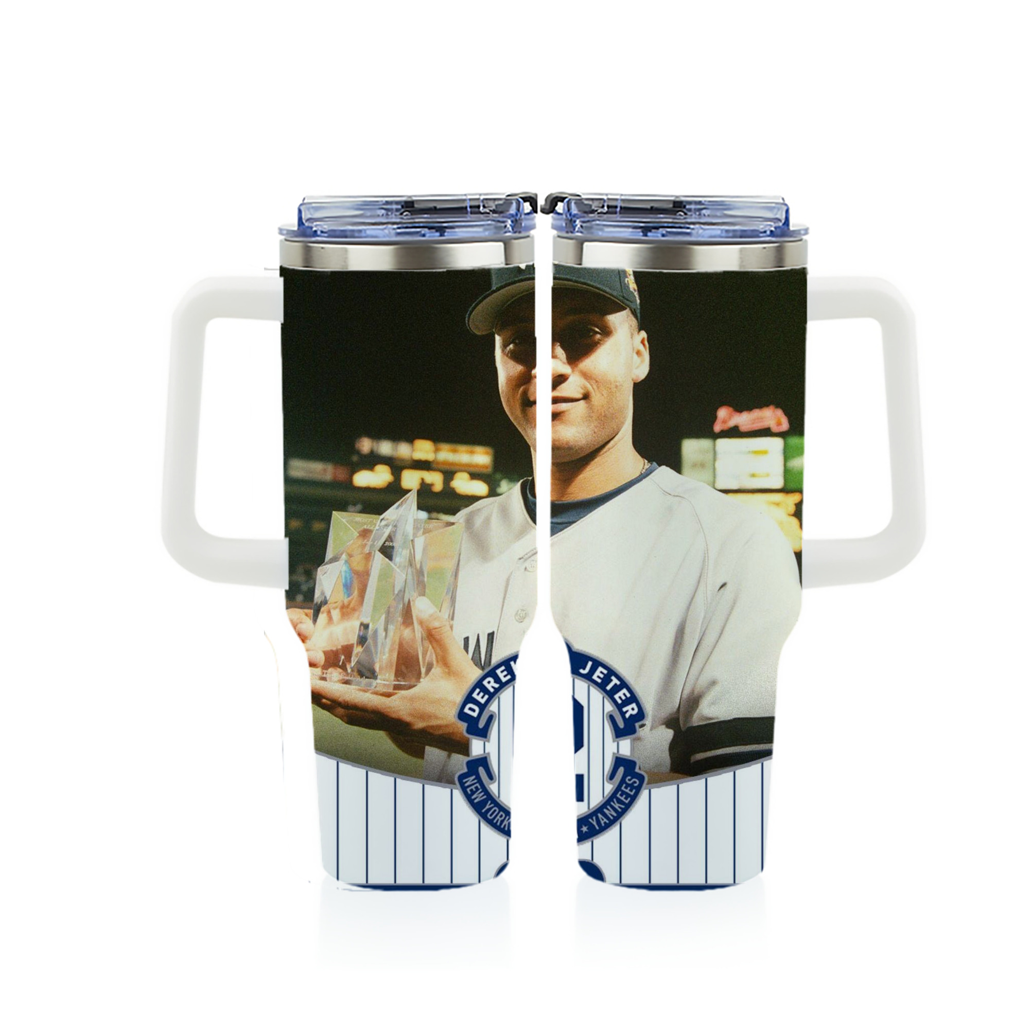Derek Jeter 93 40oz Full Wrap Car Tumbler – Durable Stainless Steel Travel Mug With Vibrant UV Print – Double Wall Insulated, Fits Most Car Cup Holders