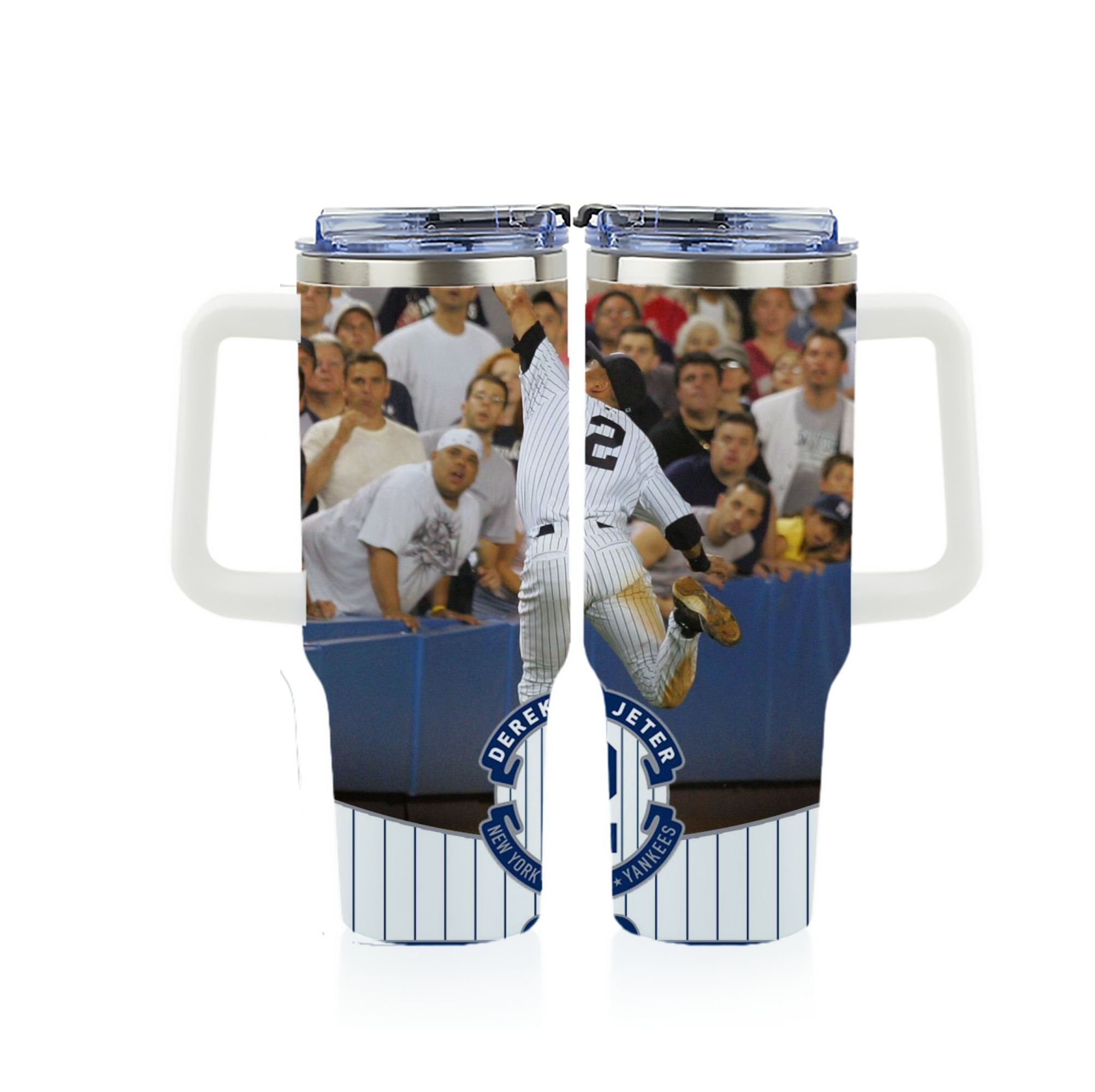 Derek Jeter 94 40oz Full Wrap Car Tumbler – Durable Stainless Steel Travel Mug With Vibrant UV Print – Double Wall Insulated, Fits Most Car Cup Holders