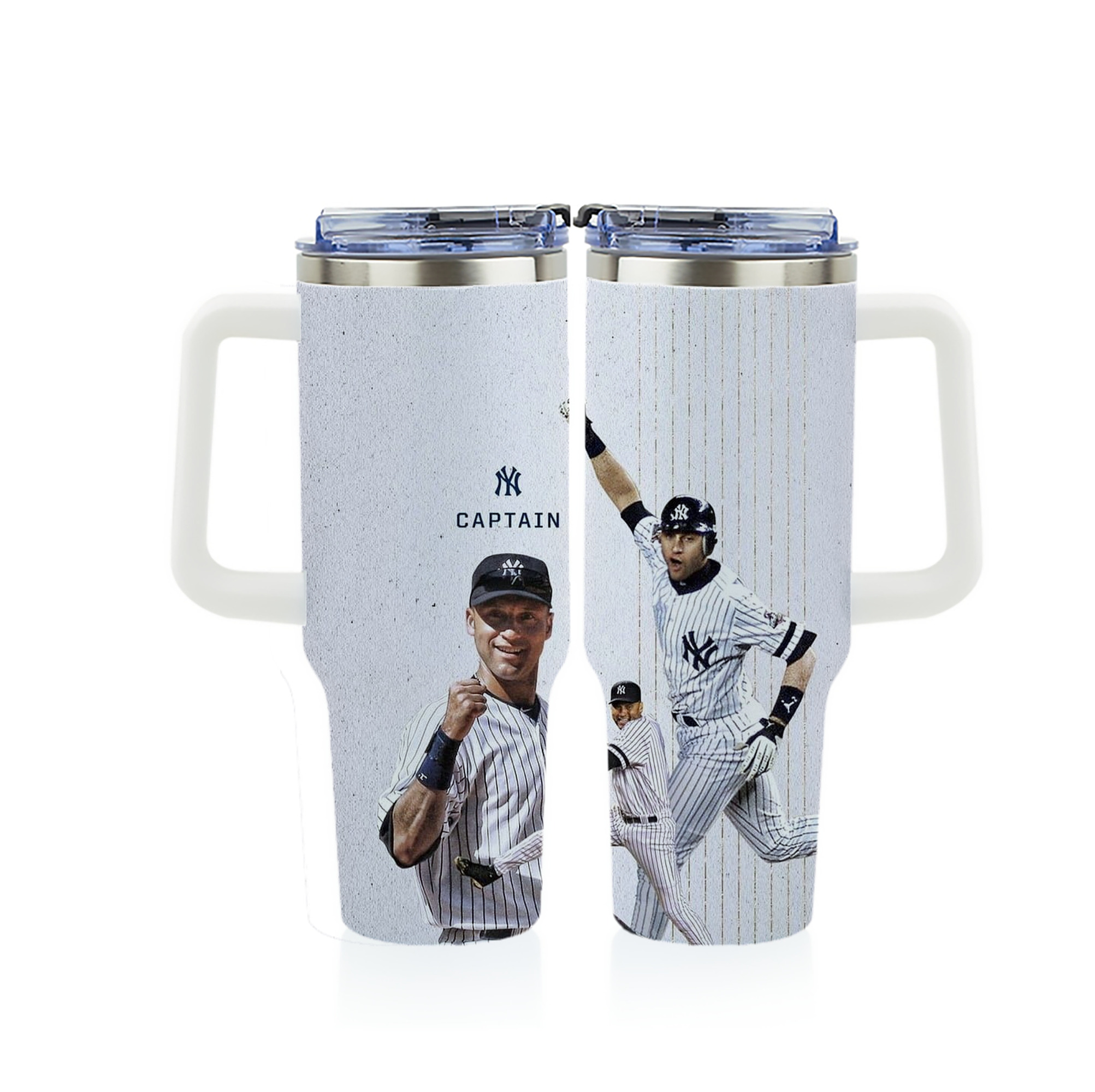 Derek Jeter 106 40oz Full Wrap Car Tumbler – Durable Stainless Steel Travel Mug With Vibrant UV Print – Double Wall Insulated, Fits Most Car Cup Holders