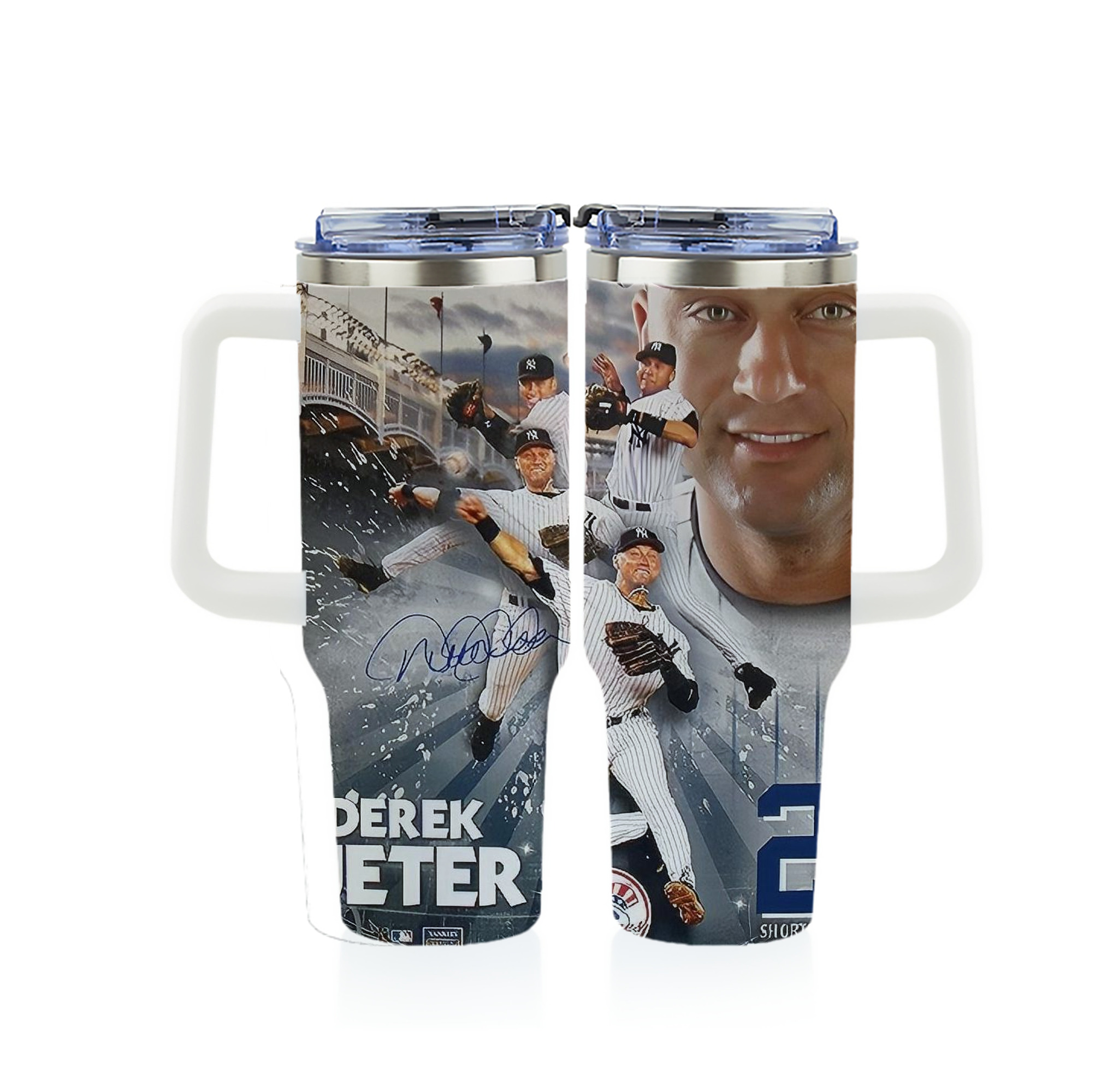 Derek Jeter 109 40oz Full Wrap Car Tumbler – Durable Stainless Steel Travel Mug With Vibrant UV Print – Double Wall Insulated, Fits Most Car Cup Holders