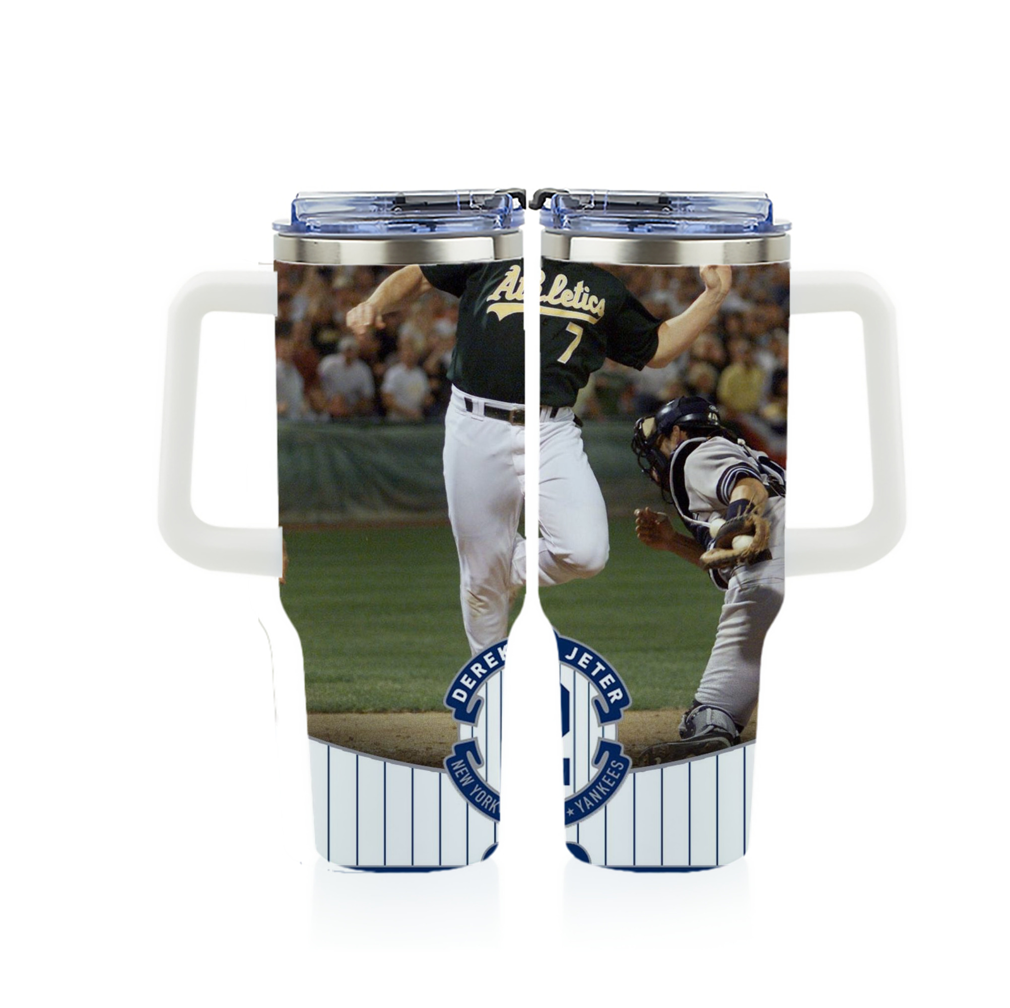 Derek Jeter 111 40oz Full Wrap Car Tumbler – Durable Stainless Steel Travel Mug With Vibrant UV Print – Double Wall Insulated, Fits Most Car Cup Holders