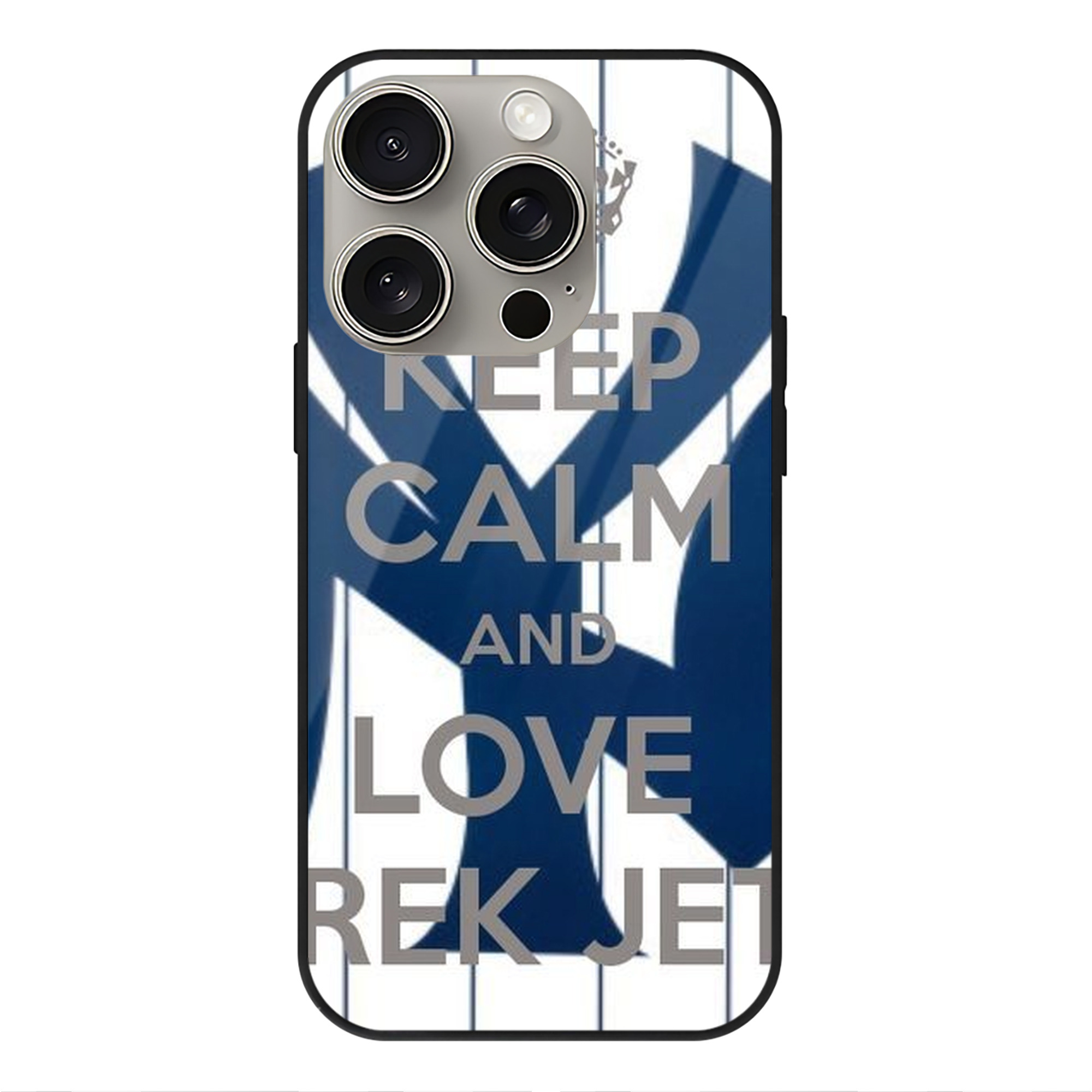 Derek Jeter 39 IPhone 15 Pro Mirror Phone Case – UV Printed Glass + TPU – Scratch-Resistant, Wireless Charging Compatible, Precise Fit & Stylish Design