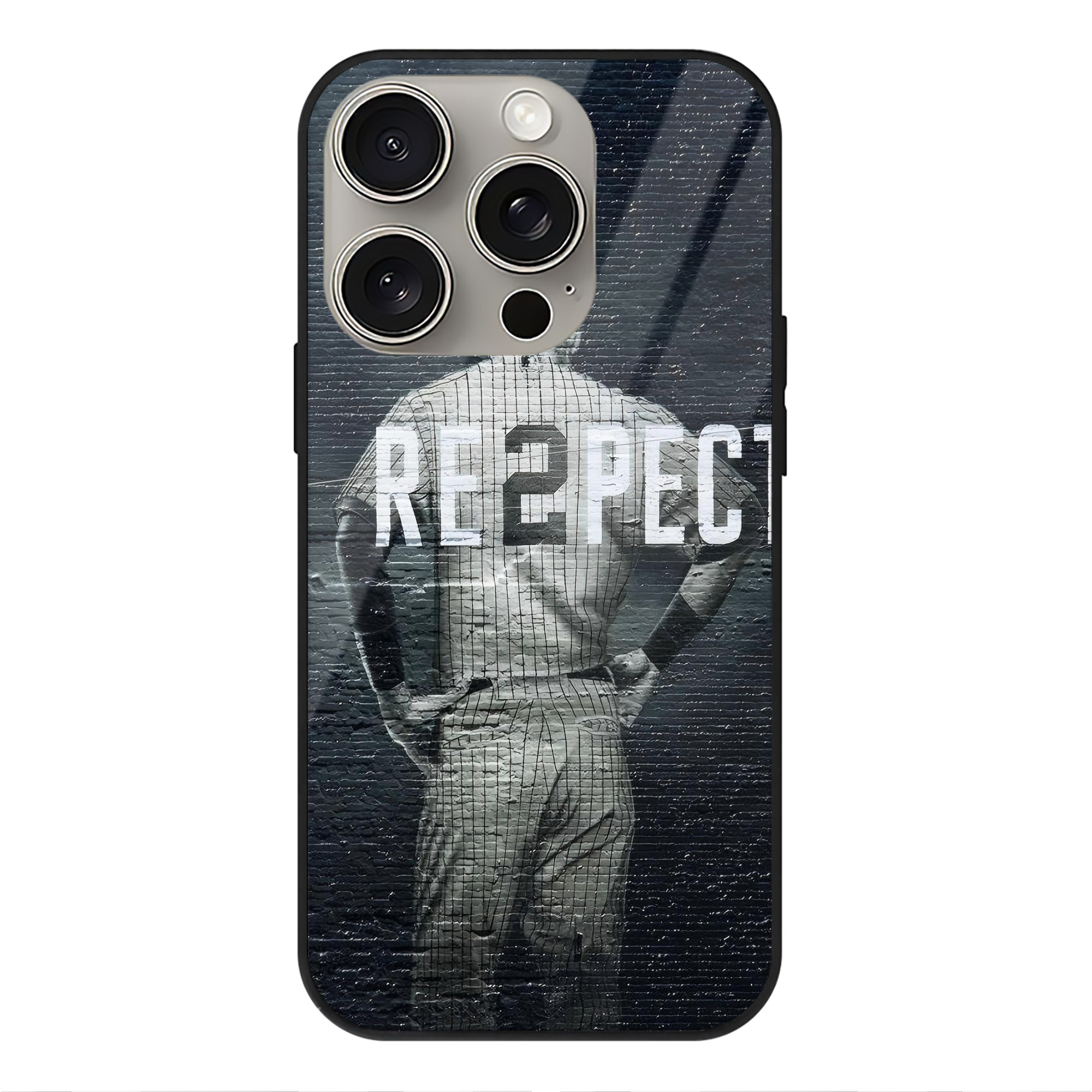 Derek Jeter 48 IPhone 15 Pro Mirror Phone Case – UV Printed Glass + TPU – Scratch-Resistant, Wireless Charging Compatible, Precise Fit & Stylish Design