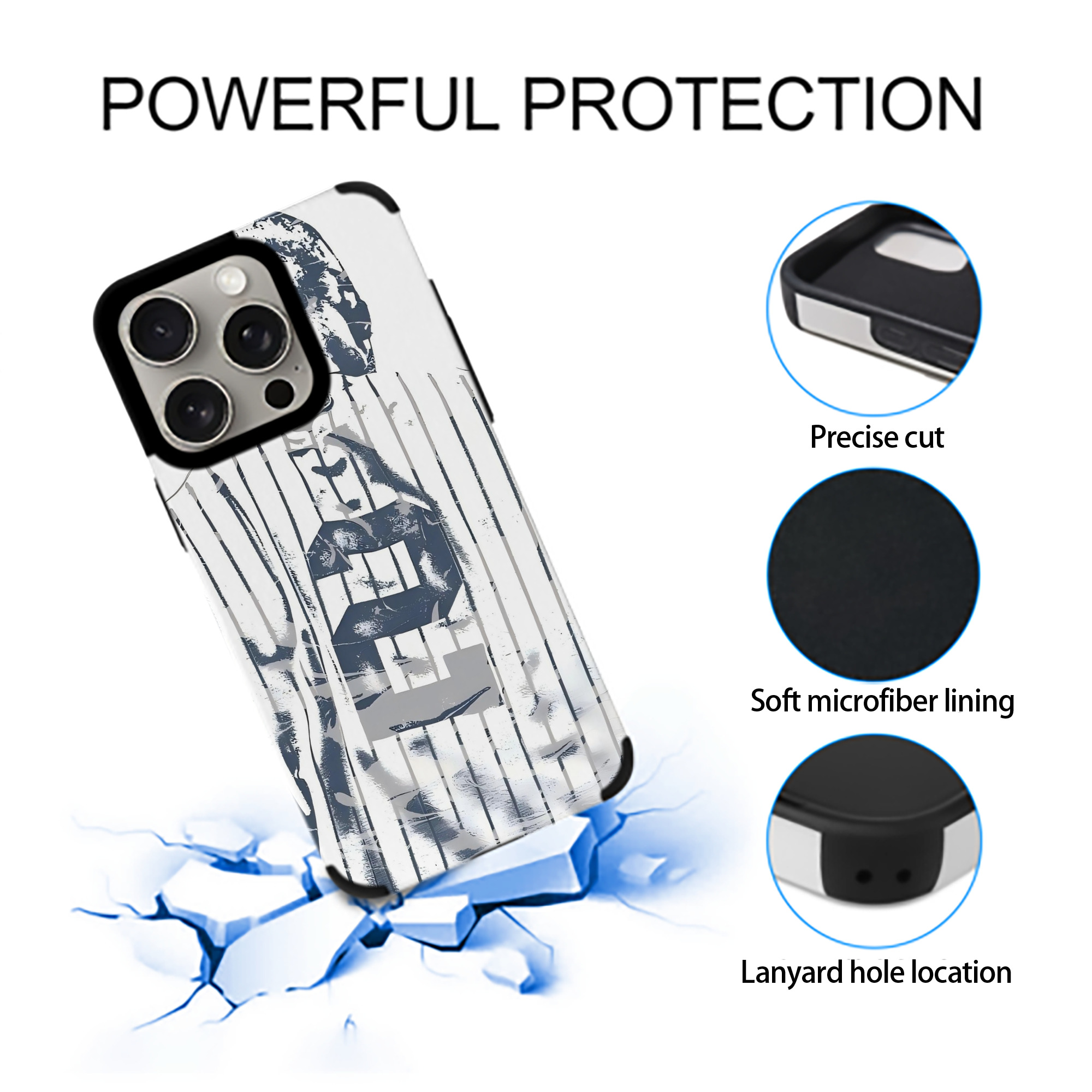 Derek Jeter 30 IPhone 15 Pro Max PU Leather Case – Soft Lining, 360° Protection – Precise Fit, 3D Buttons, Easy Charging – Anti-Yellowing, Easy To Clean