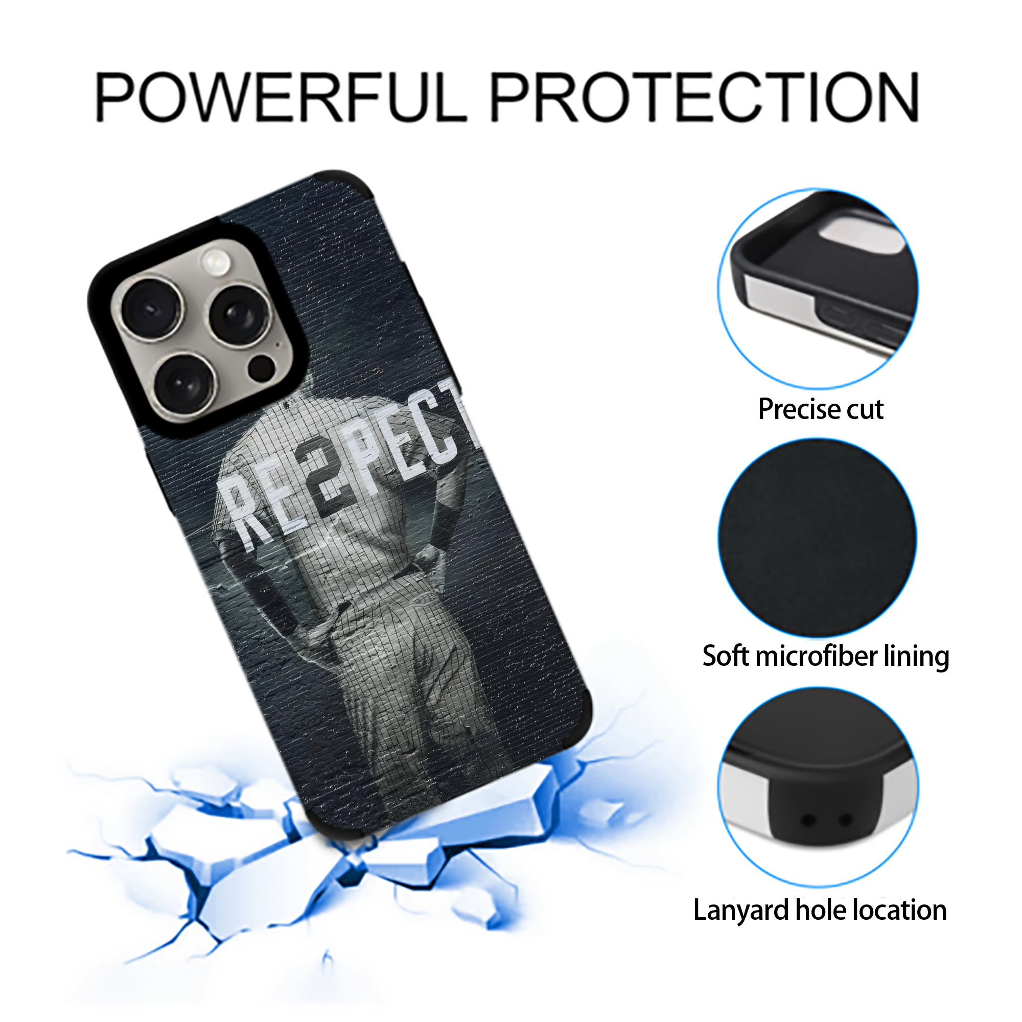 Derek Jeter 48 IPhone 15 Pro Max PU Leather Case – Soft Lining, 360° Protection – Precise Fit, 3D Buttons, Easy Charging – Anti-Yellowing, Easy To Clean