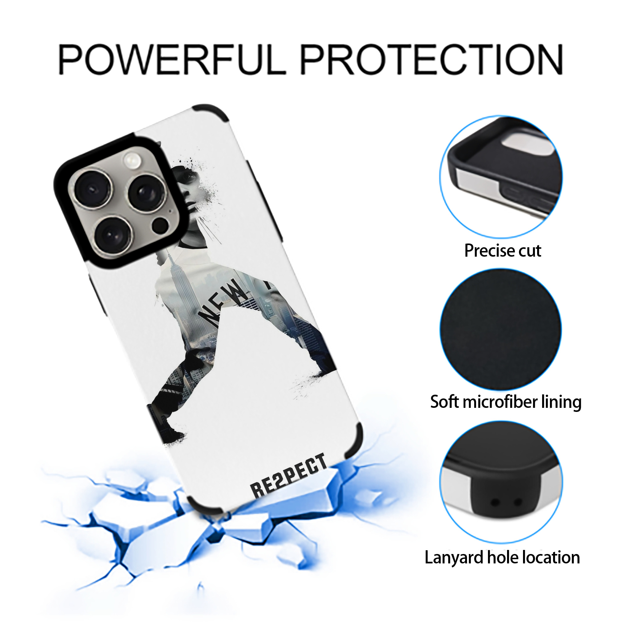 Derek Jeter 98 IPhone 15 Pro Max PU Leather Case – Soft Lining, 360° Protection – Precise Fit, 3D Buttons, Easy Charging – Anti-Yellowing, Easy To Clean