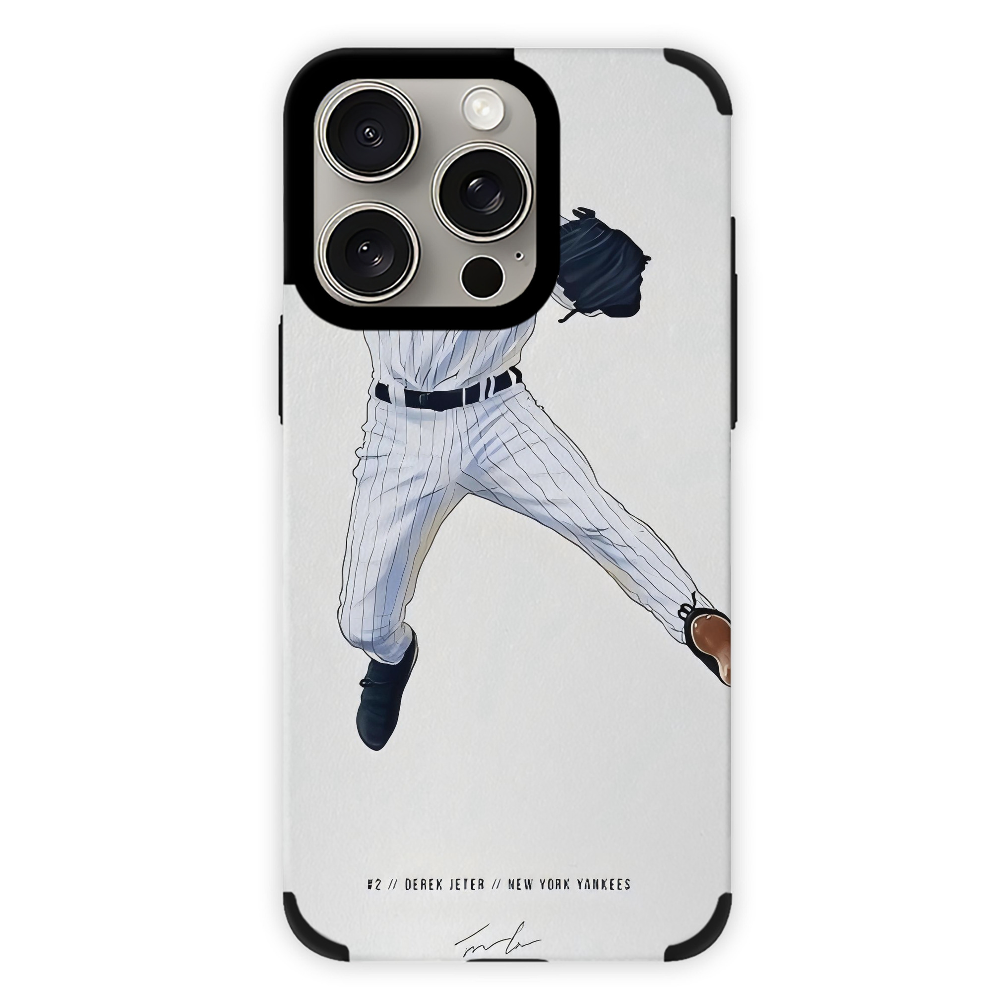 Derek Jeter 17 IPhone 15 Pro Max PU Leather Case – Soft Lining, 360° Protection – Precise Fit, 3D Buttons, Easy Charging – Anti-Yellowing, Easy To Clean