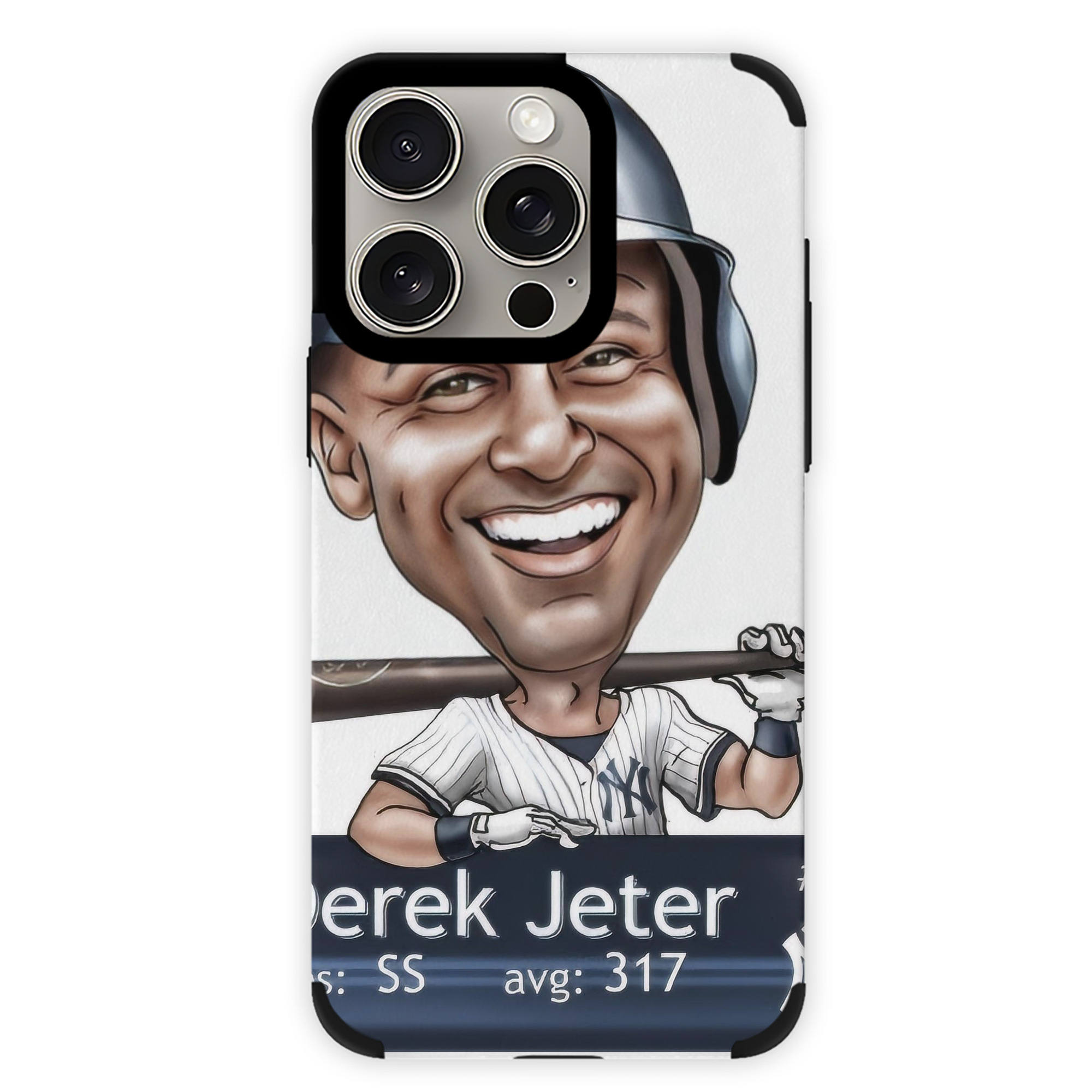 Derek Jeter 18 IPhone 15 Pro Max PU Leather Case – Soft Lining, 360° Protection – Precise Fit, 3D Buttons, Easy Charging – Anti-Yellowing, Easy To Clean