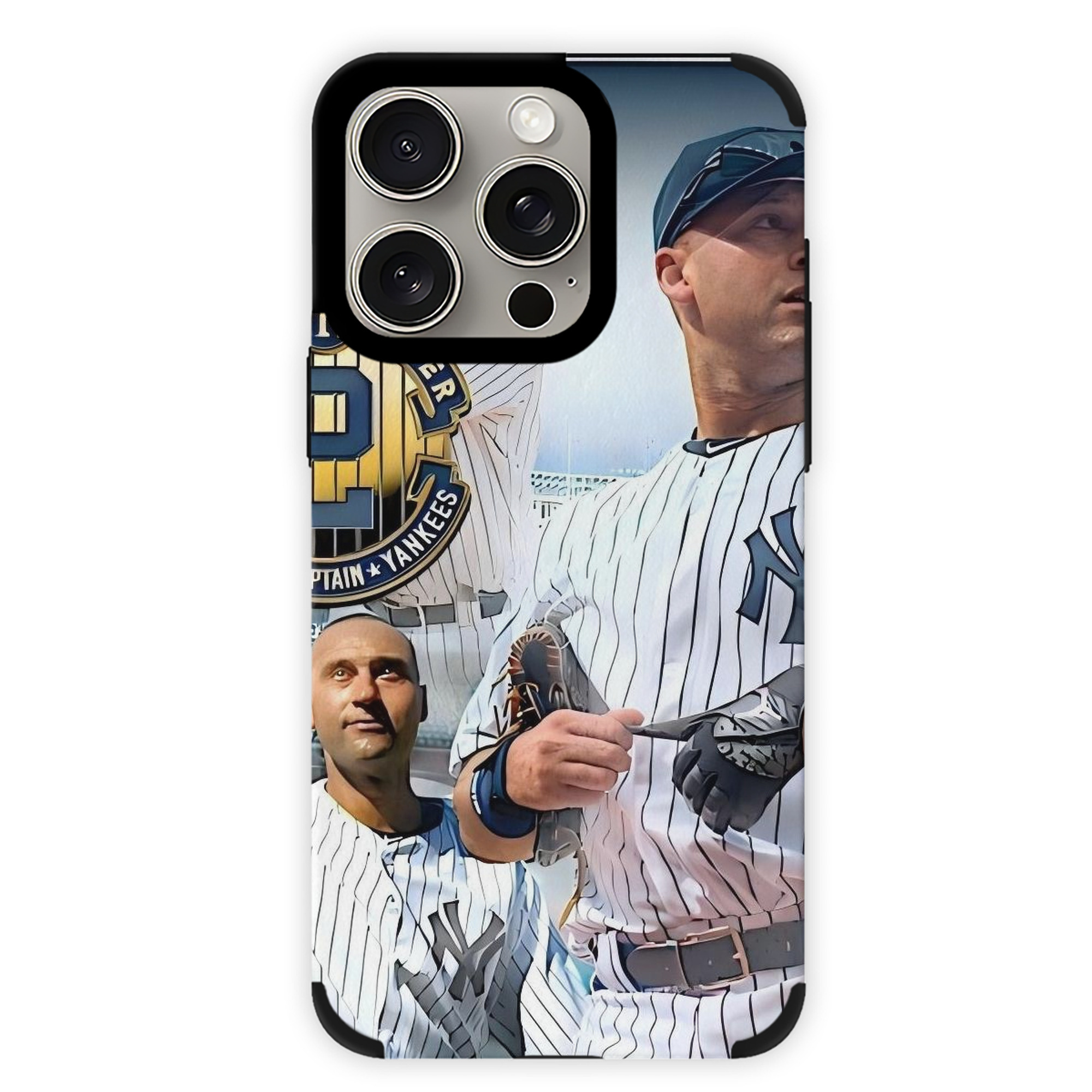 Derek Jeter 40 IPhone 15 Pro Max PU Leather Case – Soft Lining, 360° Protection – Precise Fit, 3D Buttons, Easy Charging – Anti-Yellowing, Easy To Clean