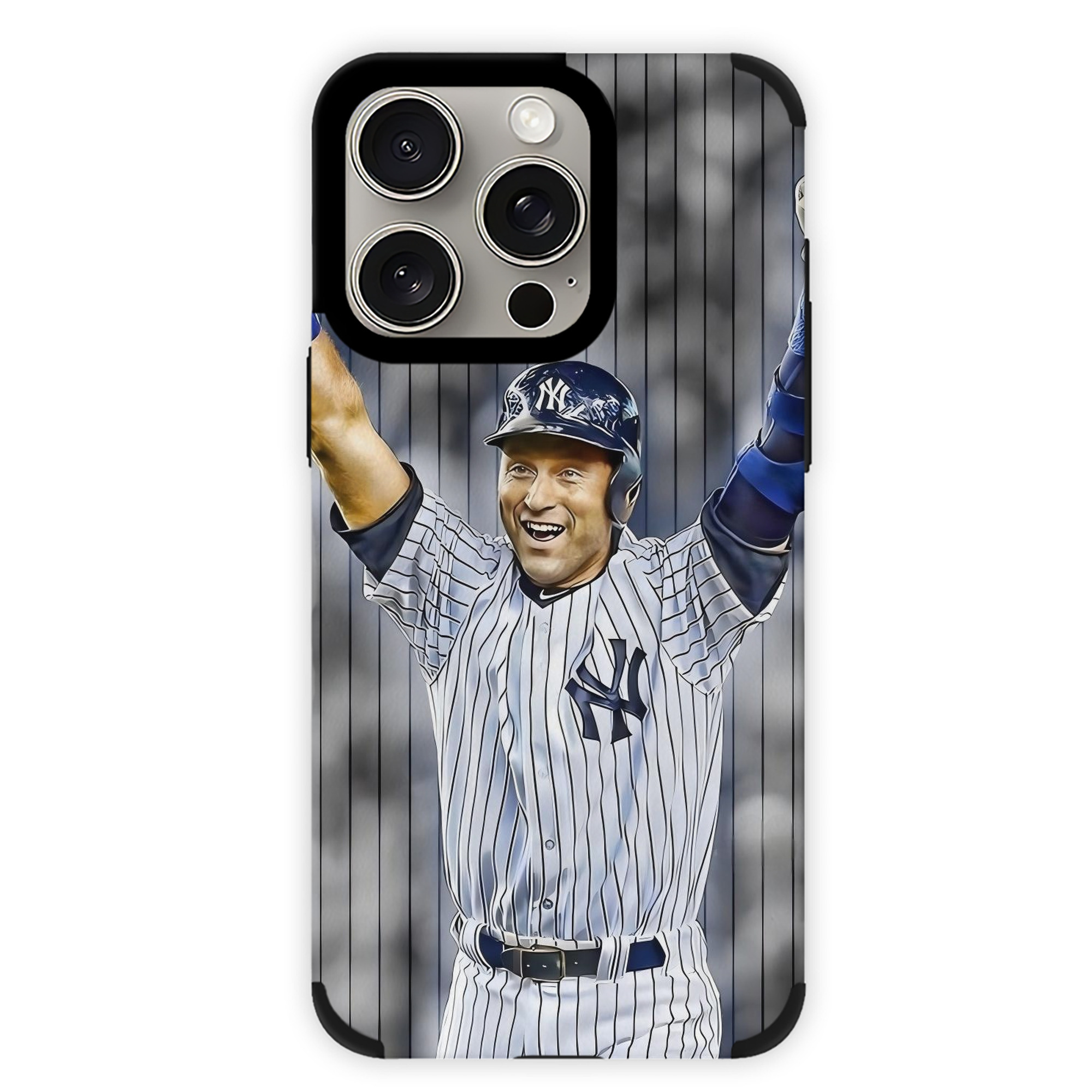 Derek Jeter 45 IPhone 15 Pro Max PU Leather Case – Soft Lining, 360° Protection – Precise Fit, 3D Buttons, Easy Charging – Anti-Yellowing, Easy To Clean