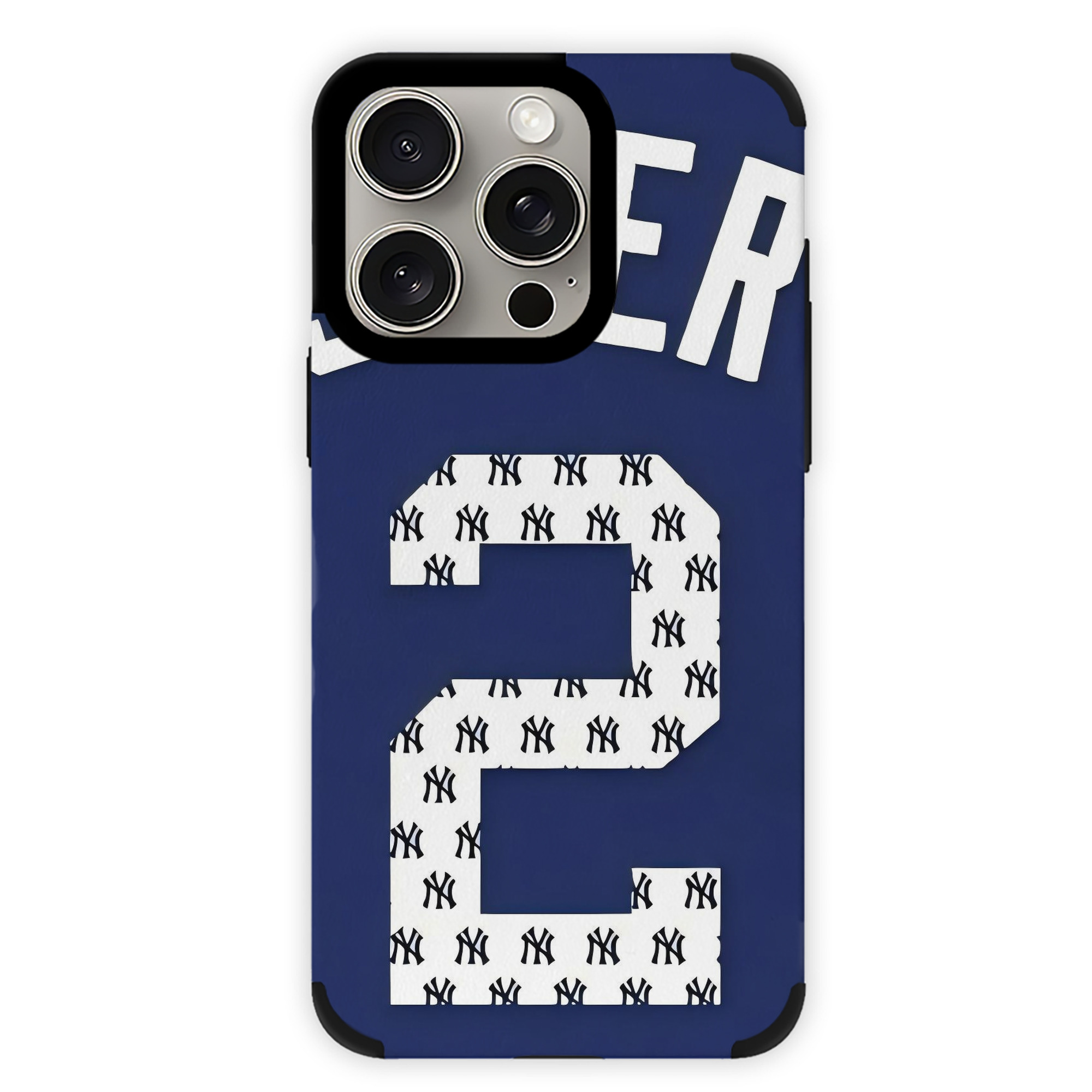 Derek Jeter 50 IPhone 15 Pro Max PU Leather Case – Soft Lining, 360° Protection – Precise Fit, 3D Buttons, Easy Charging – Anti-Yellowing, Easy To Clean