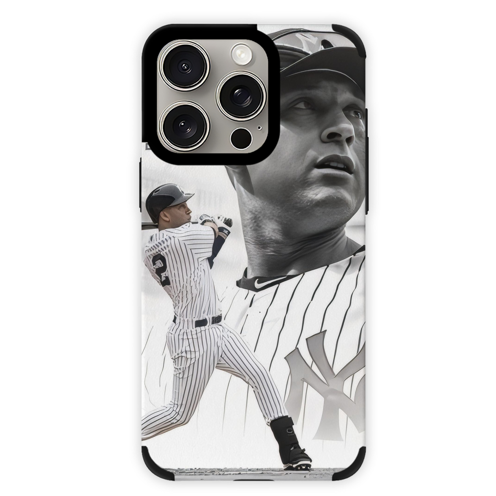 Derek Jeter 61 IPhone 15 Pro Max PU Leather Case – Soft Lining, 360° Protection – Precise Fit, 3D Buttons, Easy Charging – Anti-Yellowing, Easy To Clean