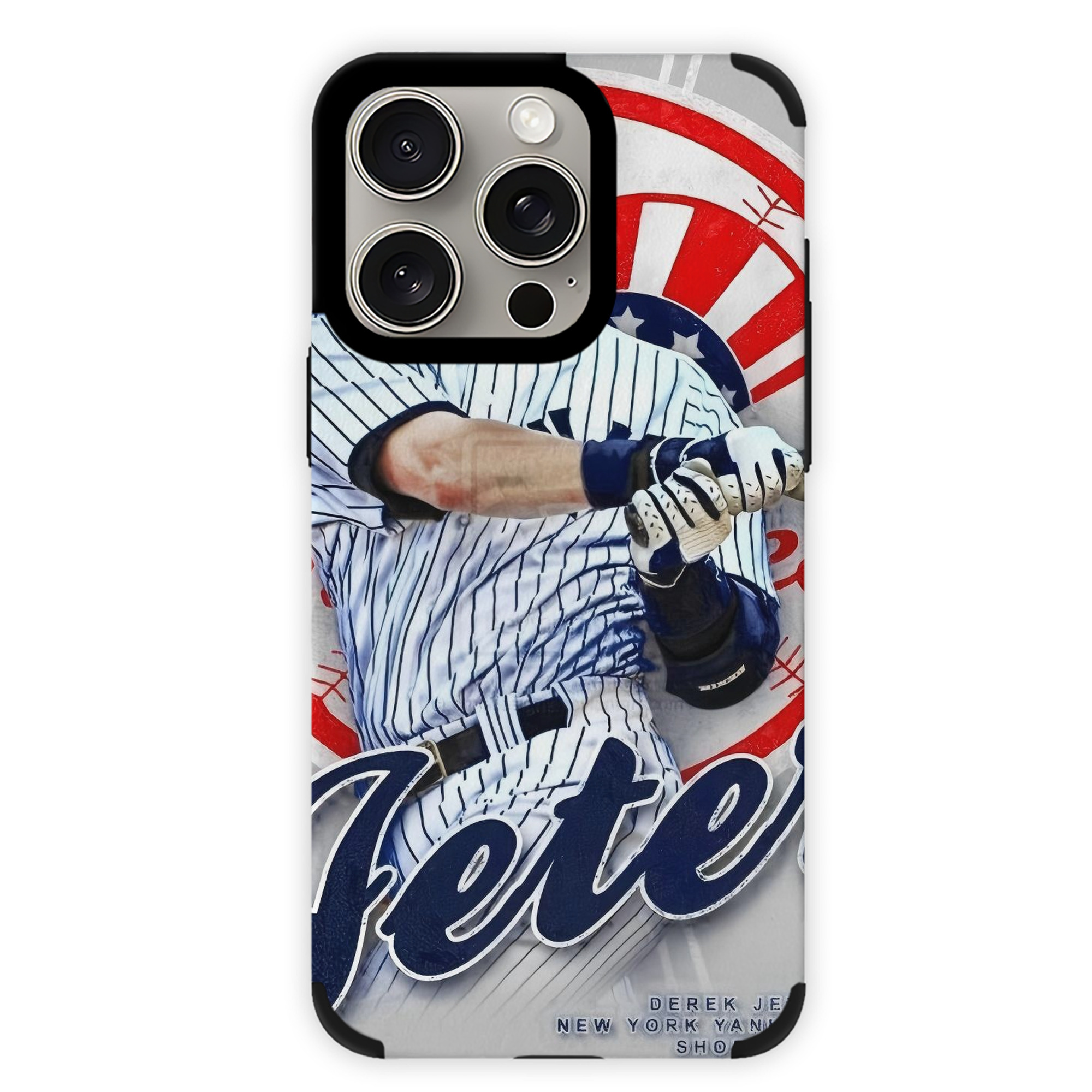 Derek Jeter 62 IPhone 15 Pro Max PU Leather Case – Soft Lining, 360° Protection – Precise Fit, 3D Buttons, Easy Charging – Anti-Yellowing, Easy To Clean
