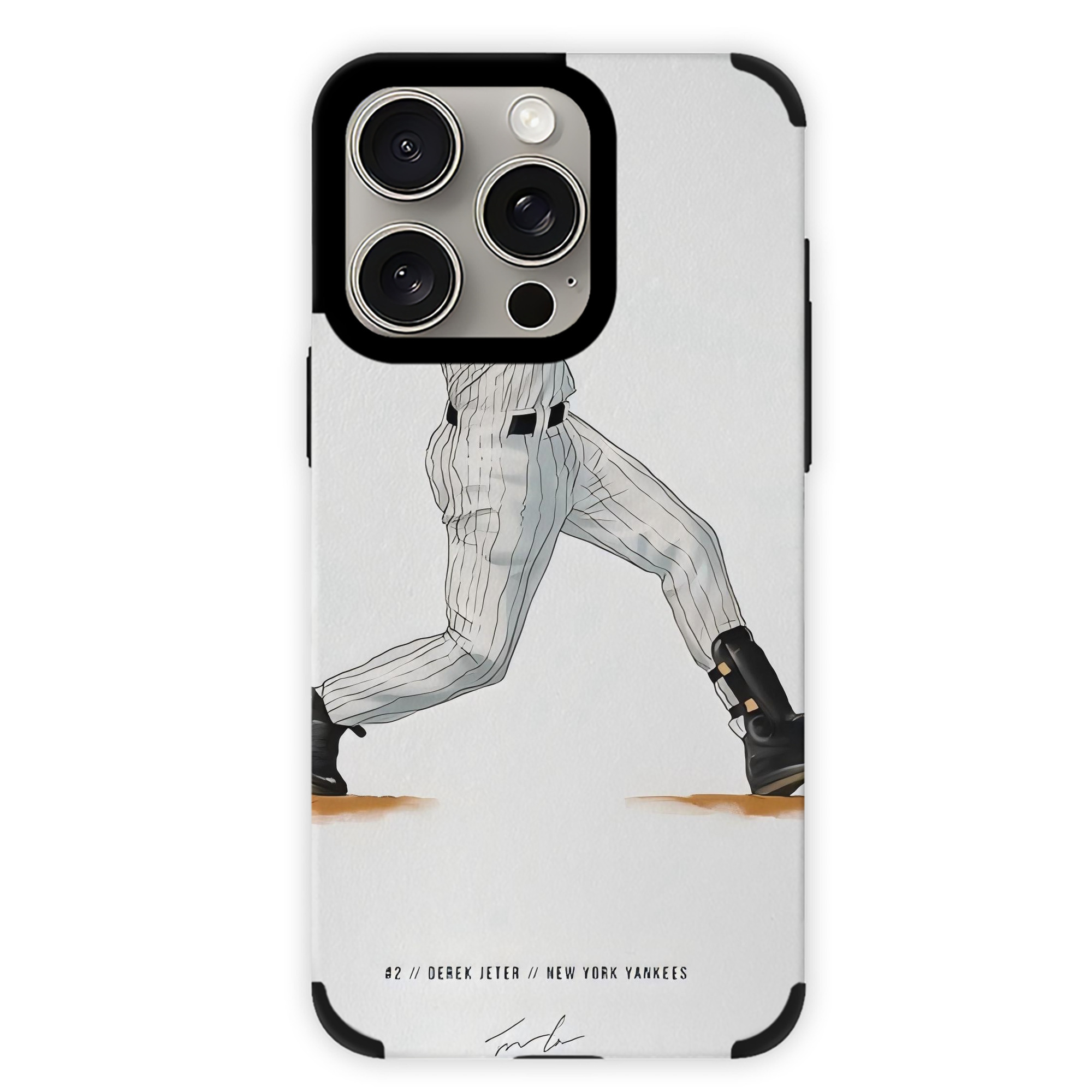 Derek Jeter 64 IPhone 15 Pro Max PU Leather Case – Soft Lining, 360° Protection – Precise Fit, 3D Buttons, Easy Charging – Anti-Yellowing, Easy To Clean
