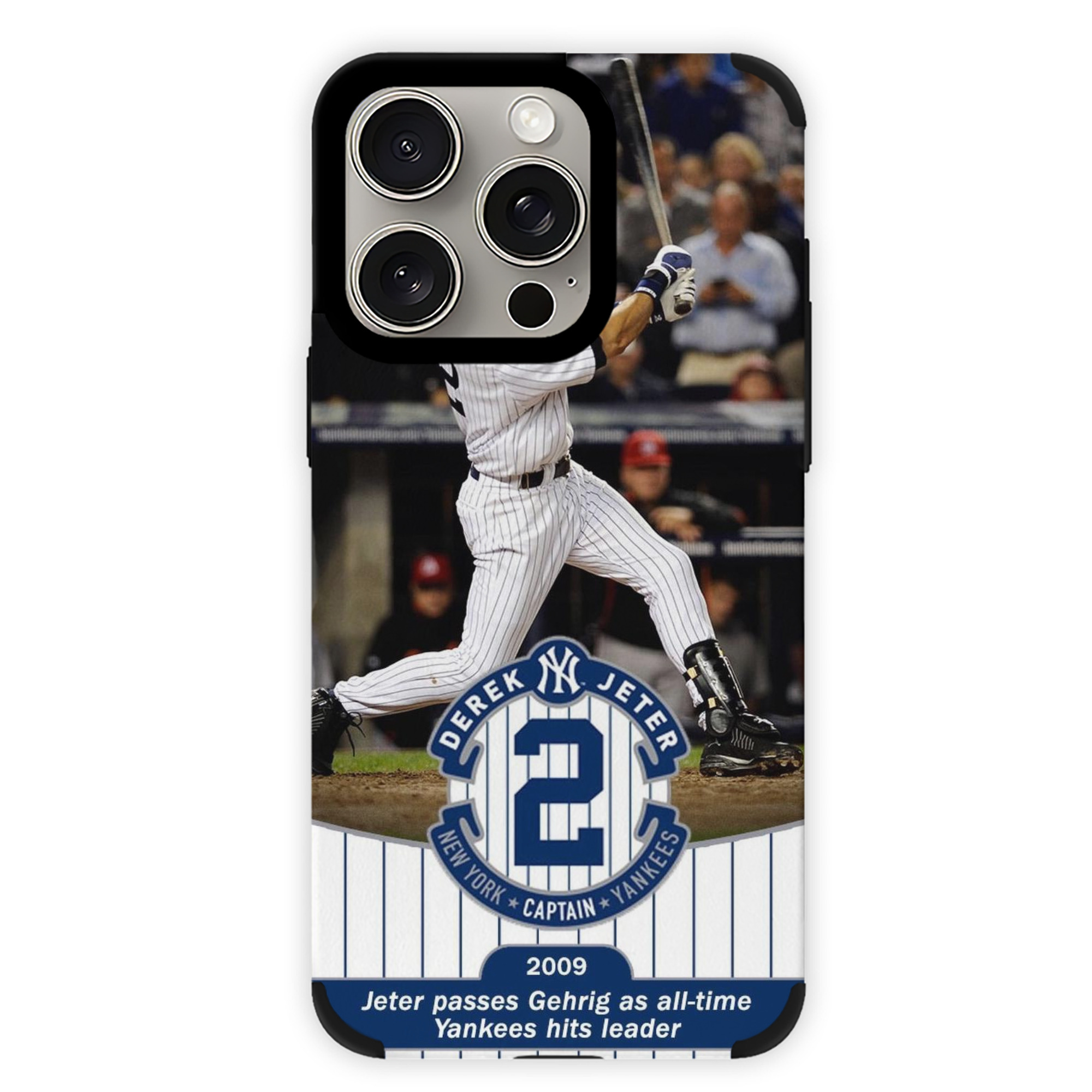 Derek Jeter 88 IPhone 15 Pro Max PU Leather Case – Soft Lining, 360° Protection – Precise Fit, 3D Buttons, Easy Charging – Anti-Yellowing, Easy To Clean